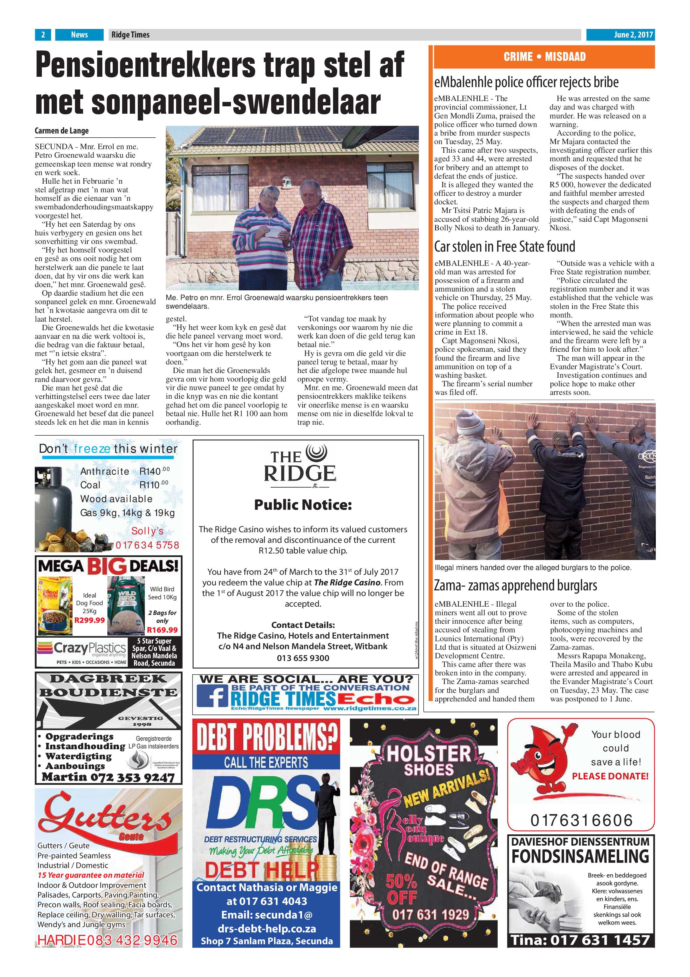 Ridge Times, 2 June 2017 page 2