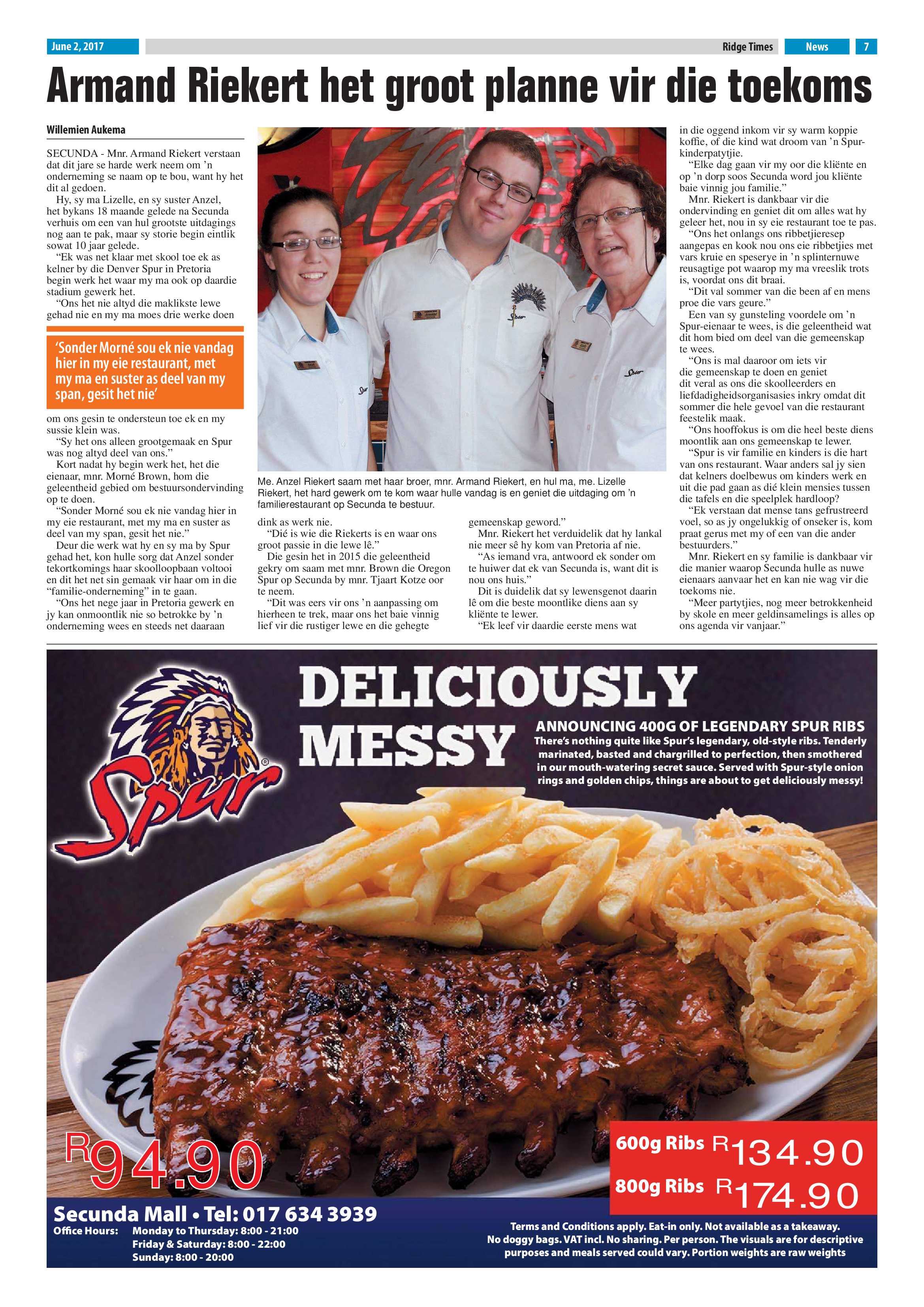 Ridge Times, 2 June 2017 page 7