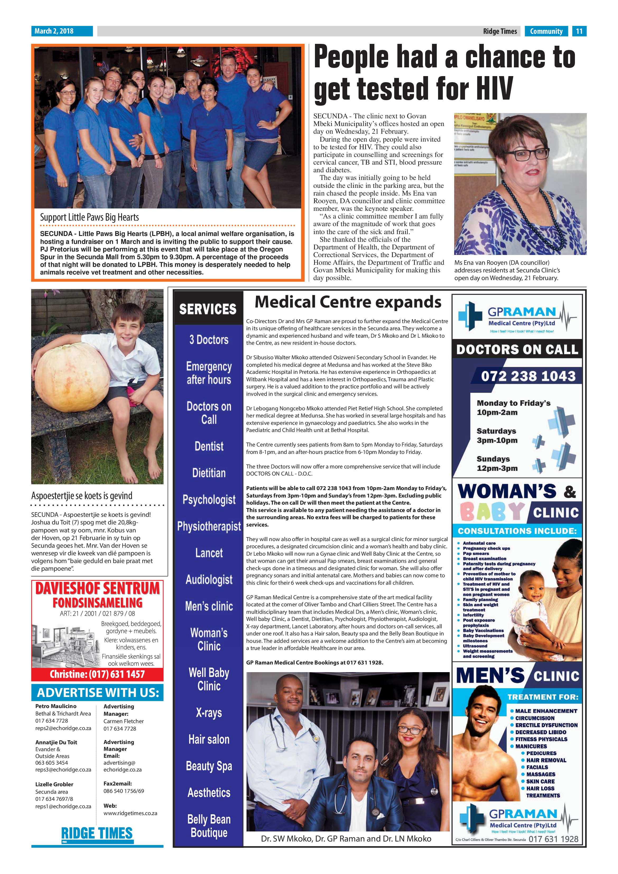 Ridge Times, 2 March 2018 page 11