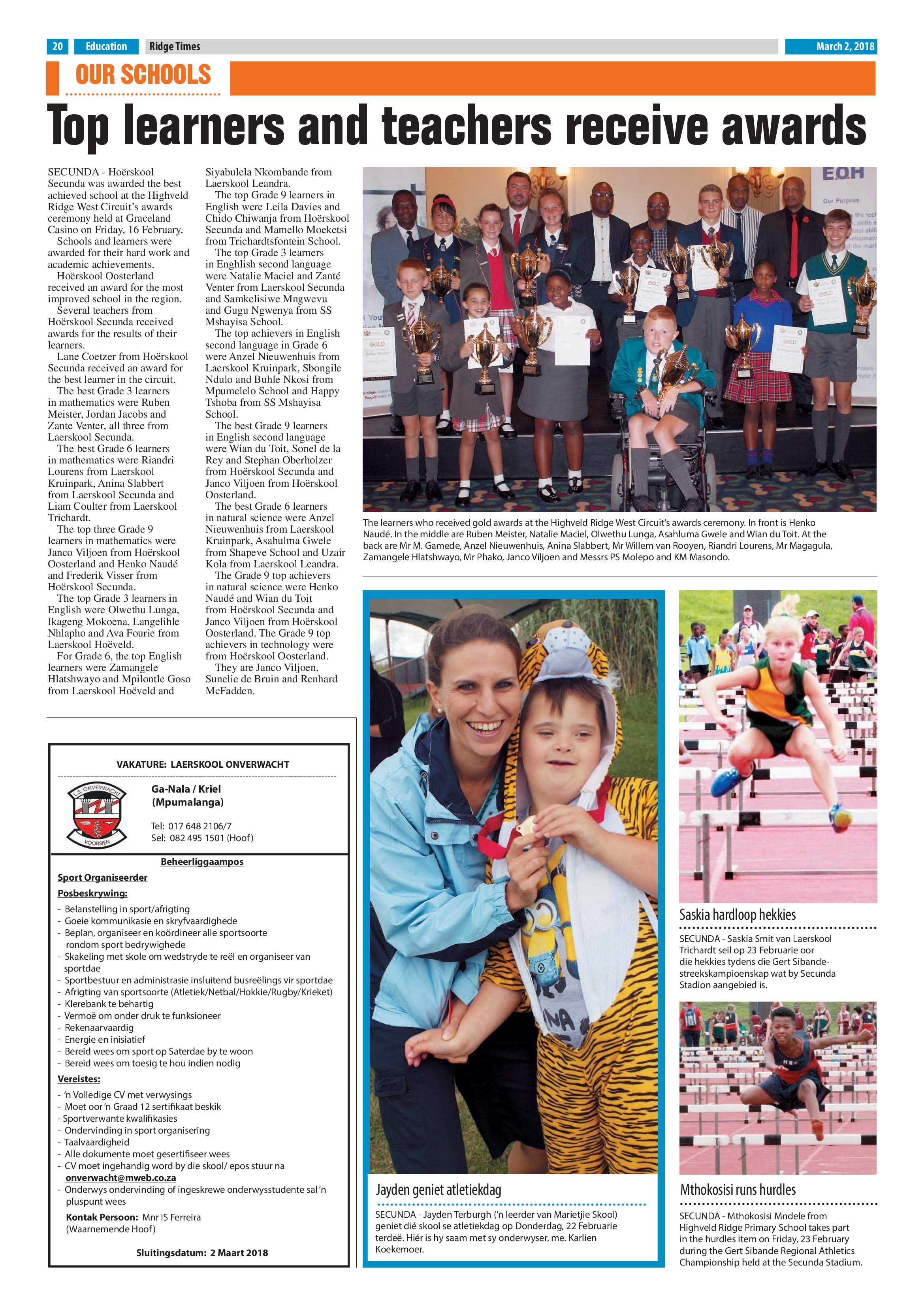 Ridge Times, 2 March 2018 page 20