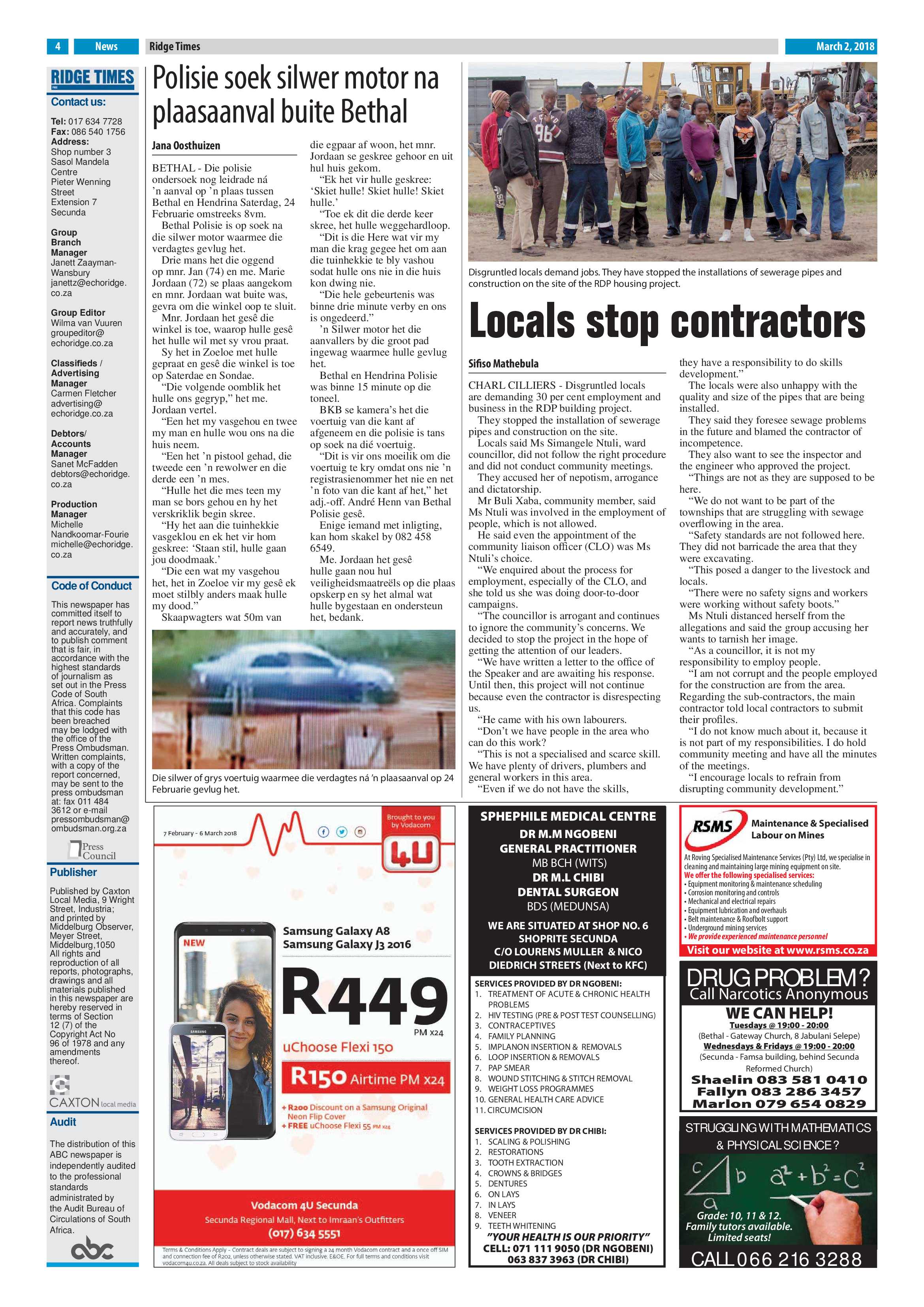 Ridge Times, 2 March 2018 page 4