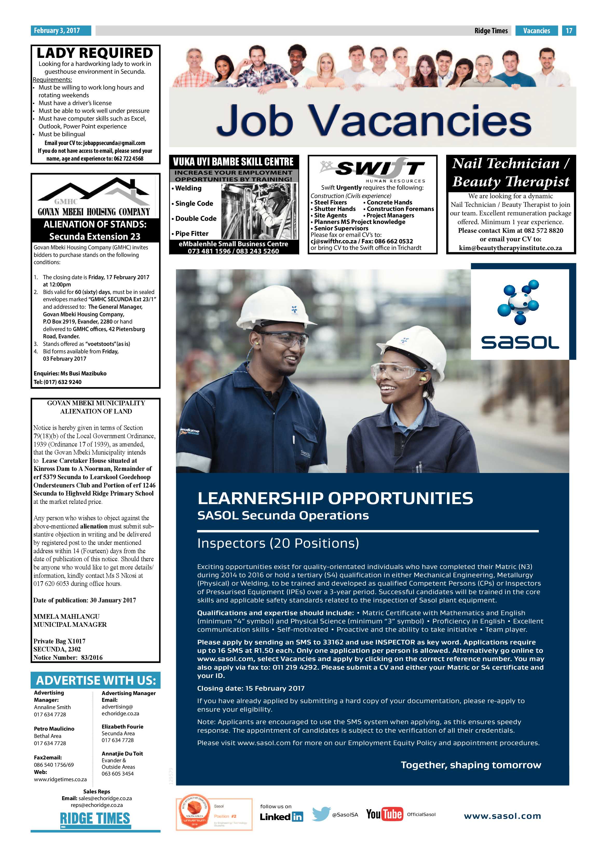 Ridge Times, 3 February 2016 page 17