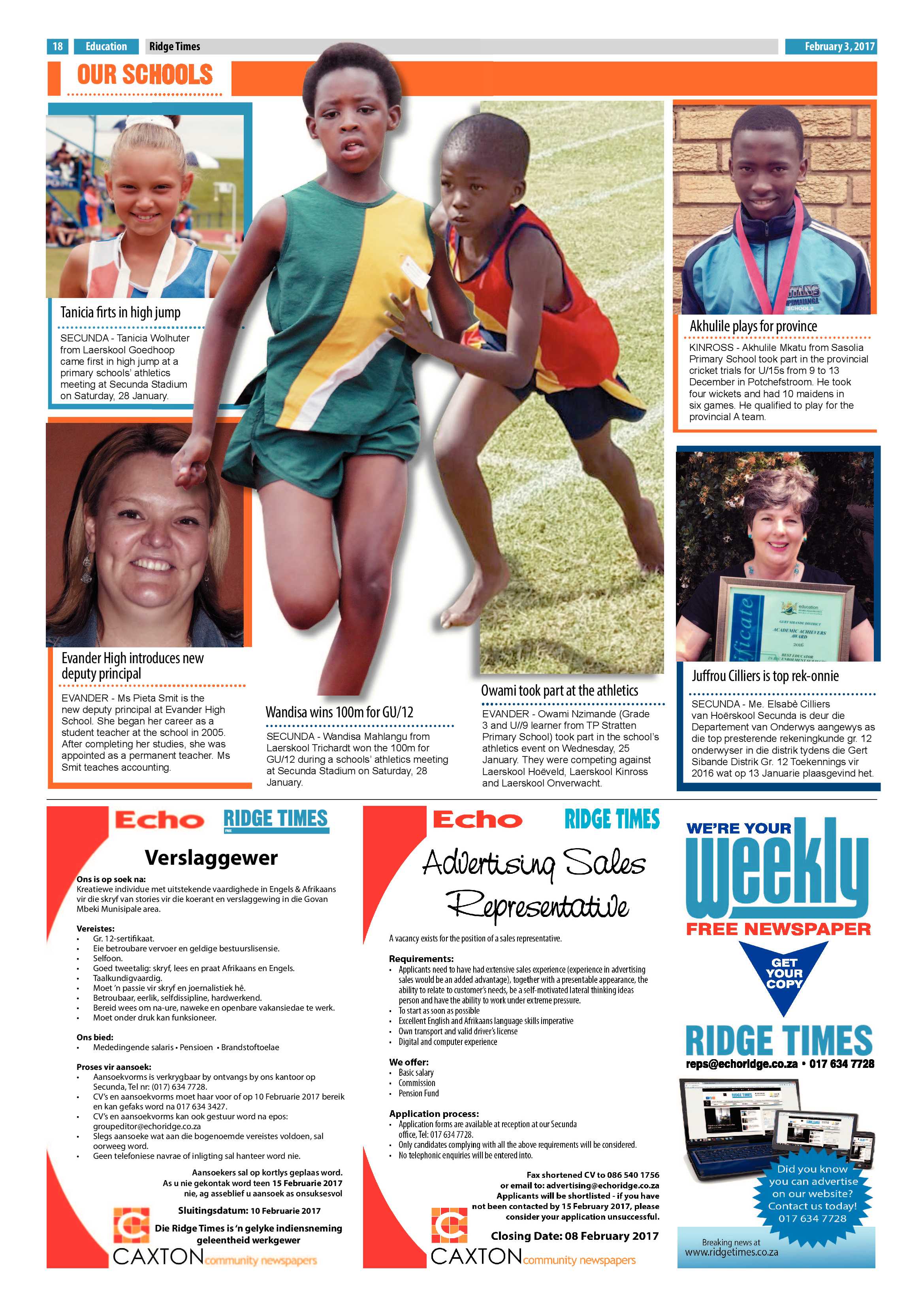 Ridge Times, 3 February 2016 page 18