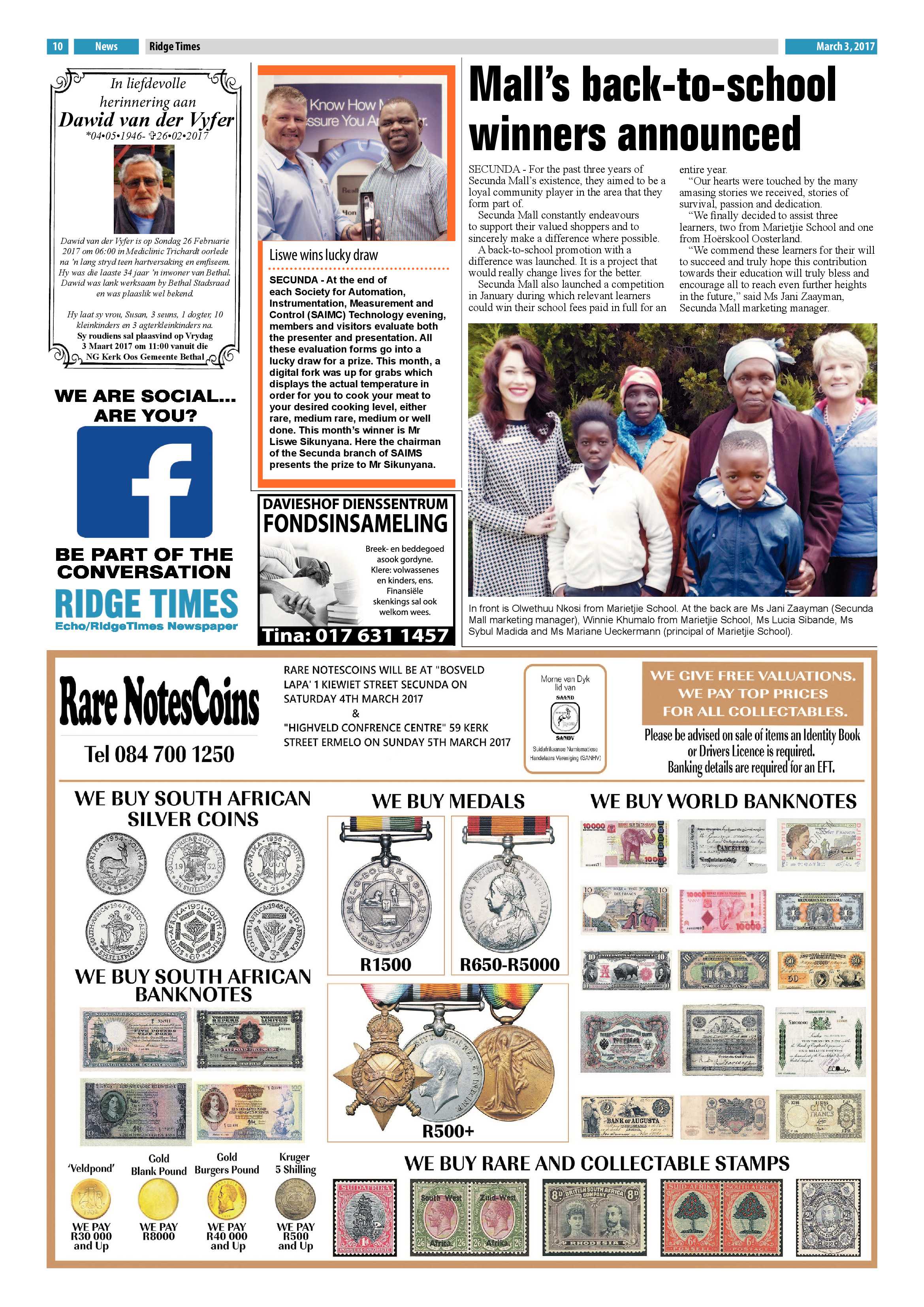Ridge Times, 3 March 2017 page 10