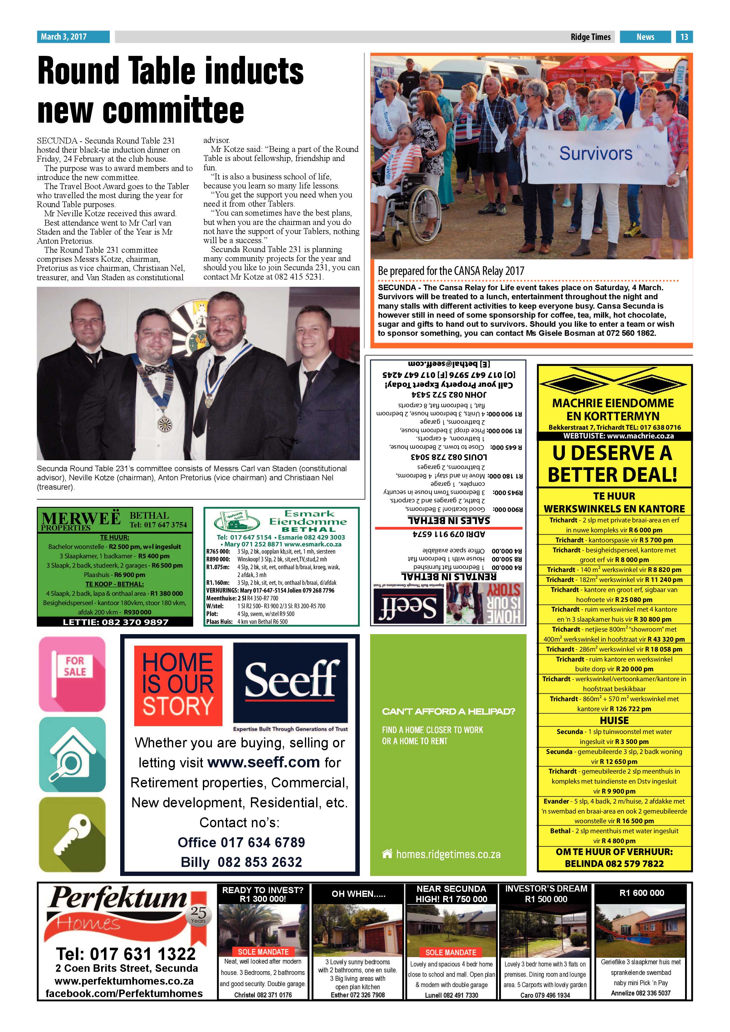 Ridge Times, 3 March 2017 page 13