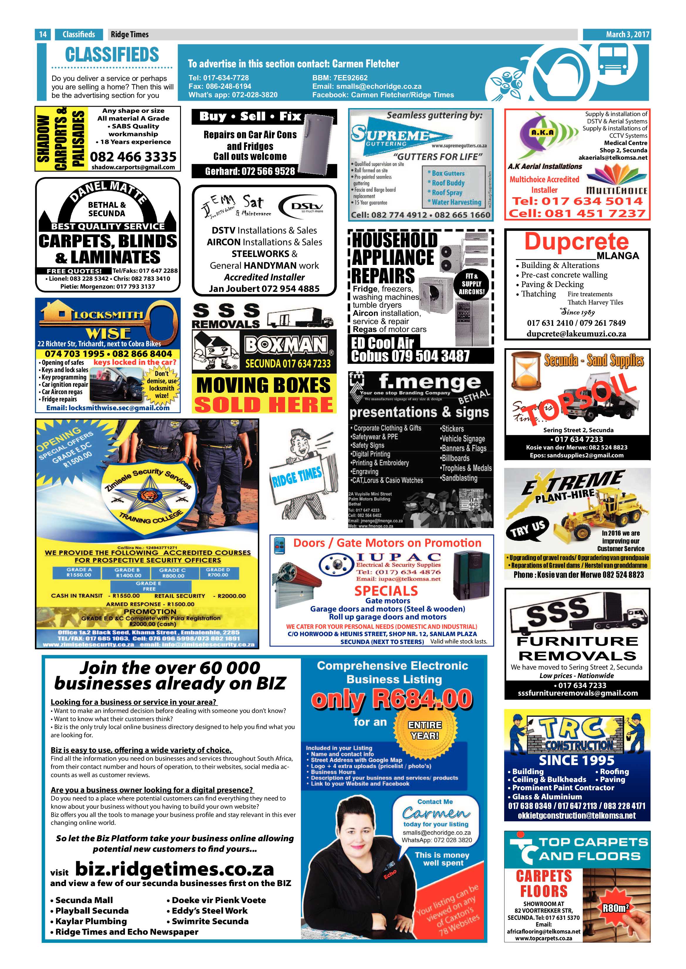 Ridge Times, 3 March 2017 page 14