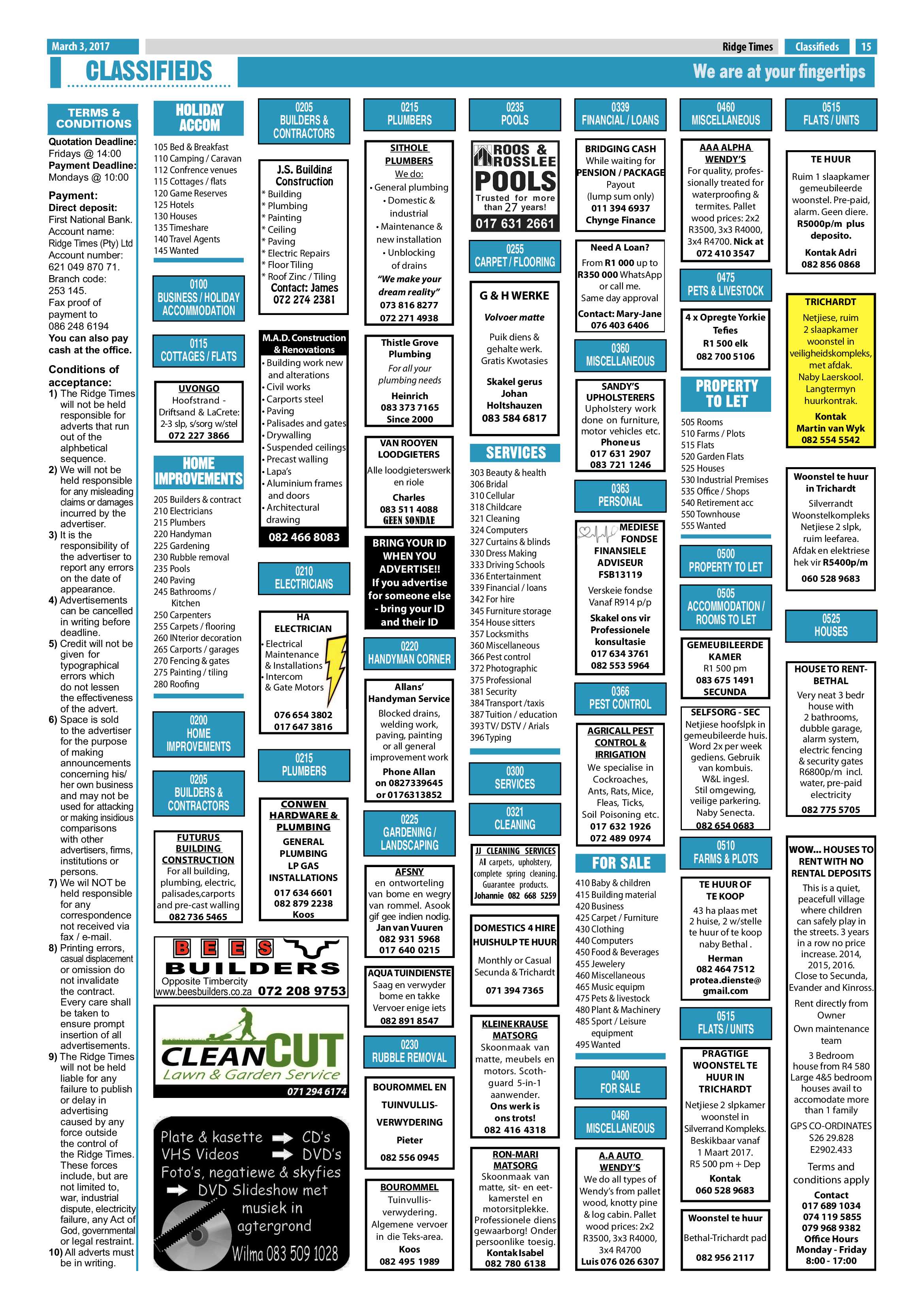 Ridge Times, 3 March 2017 page 15