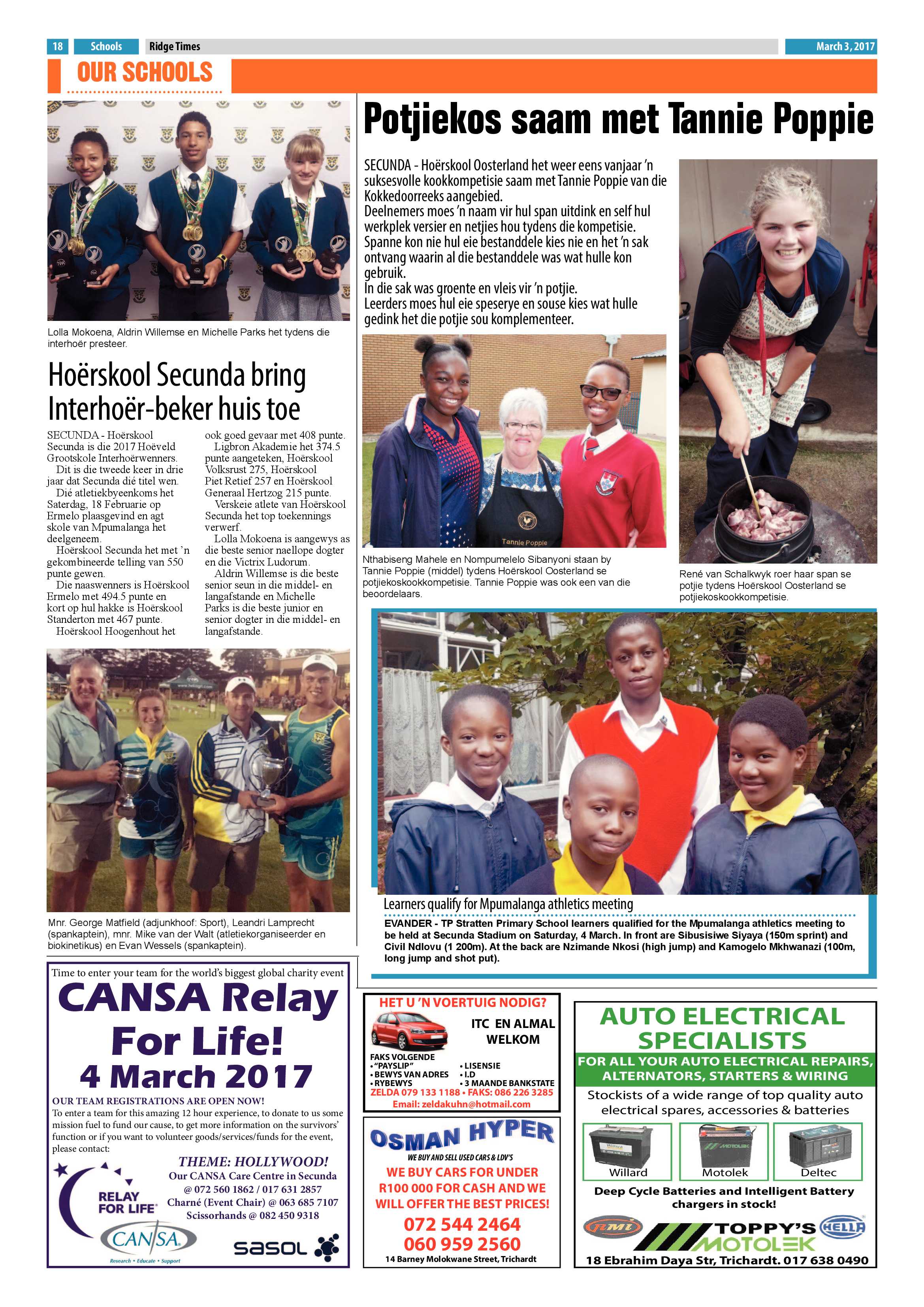 Ridge Times, 3 March 2017 page 18
