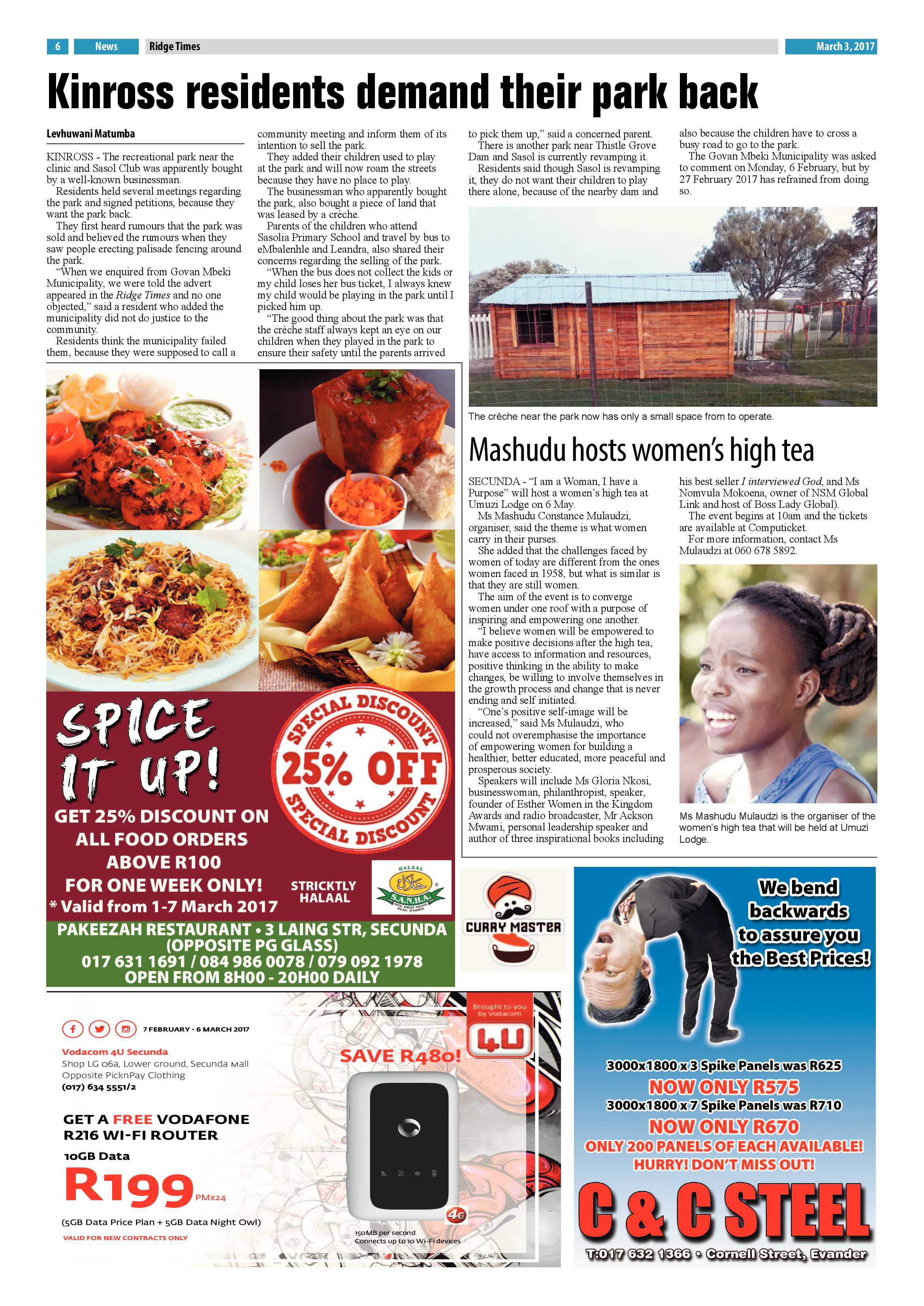Ridge Times, 3 March 2017 page 6
