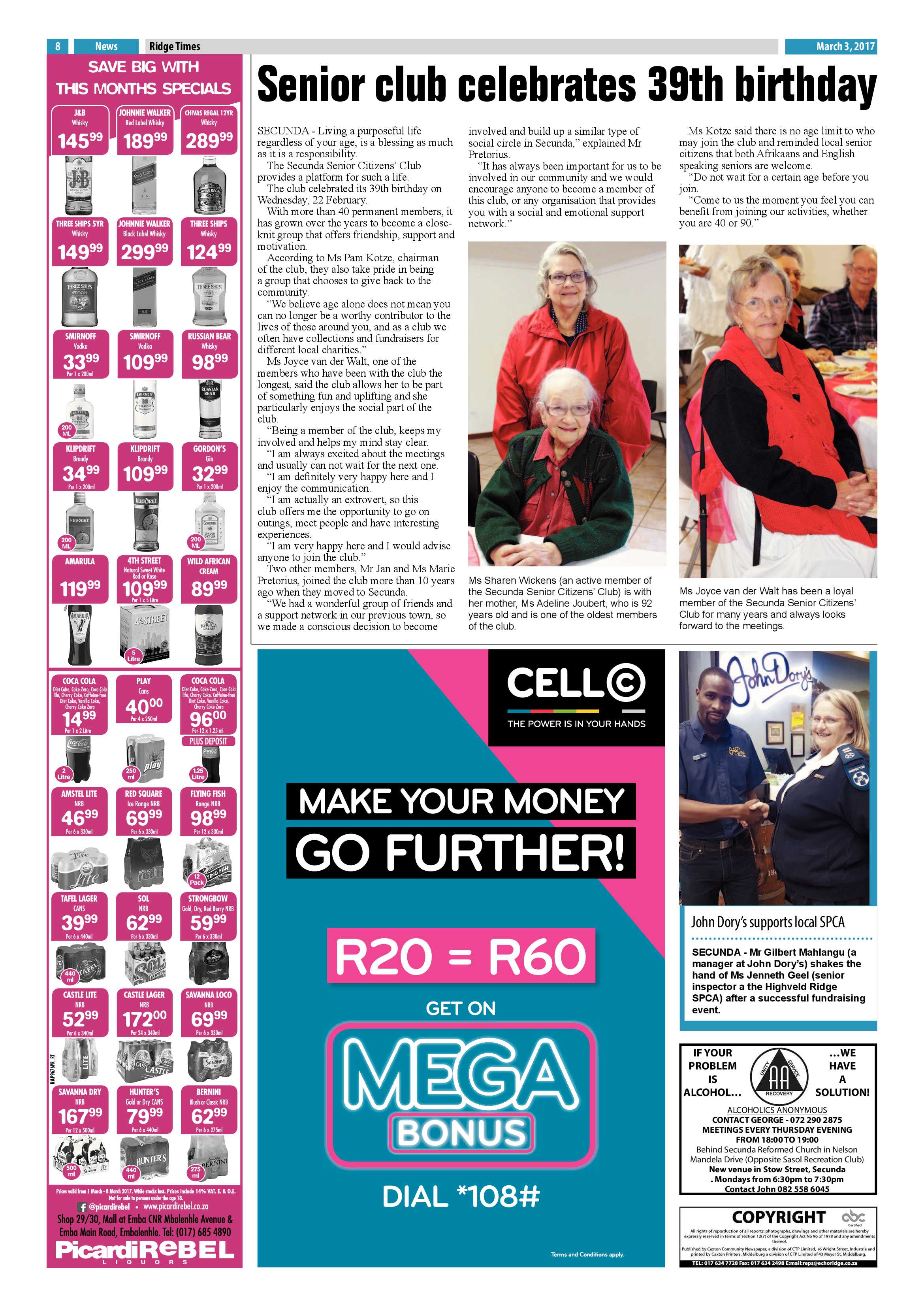 Ridge Times, 3 March 2017 page 8
