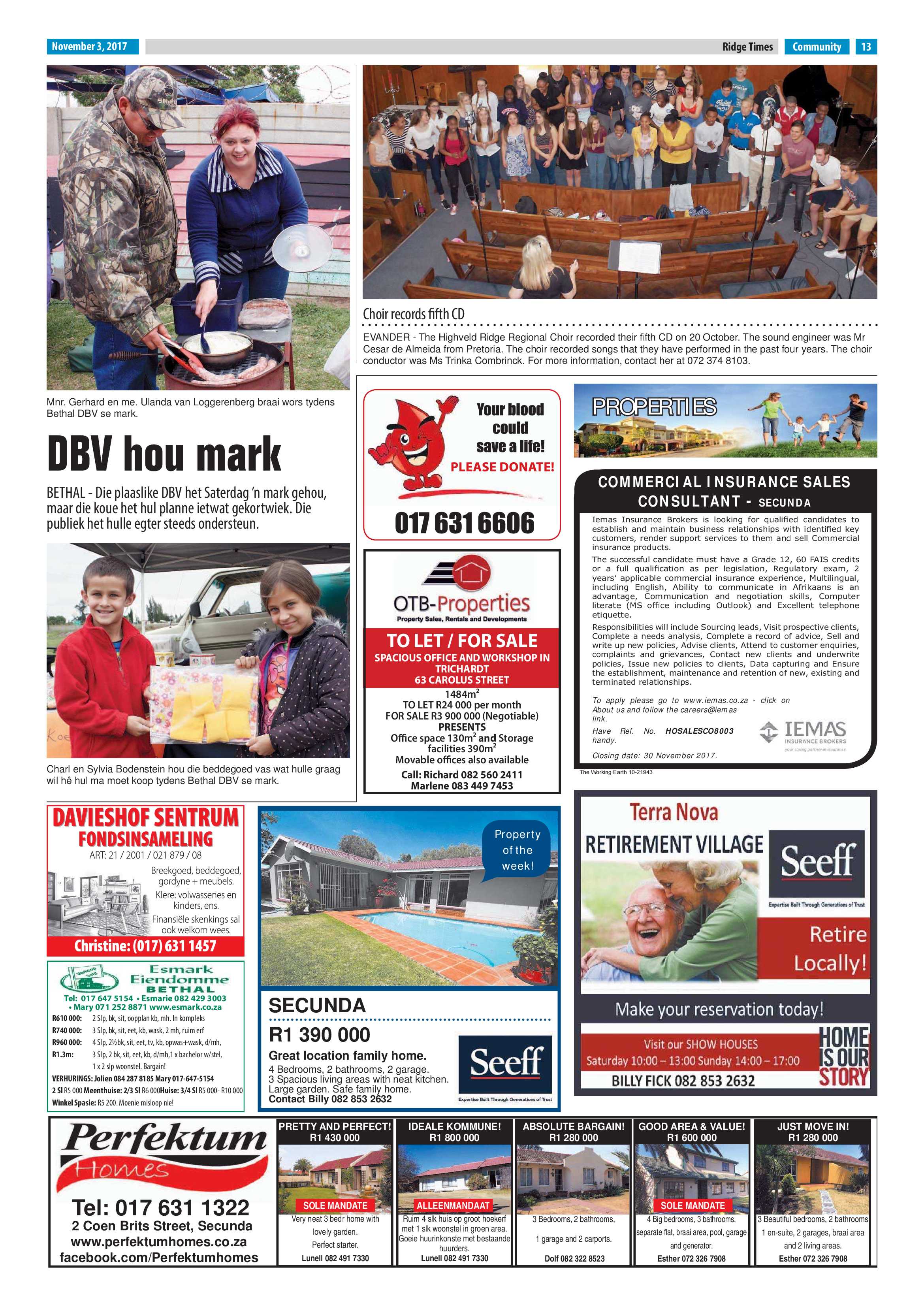 Ridge Times, 3 November 2017 page 13