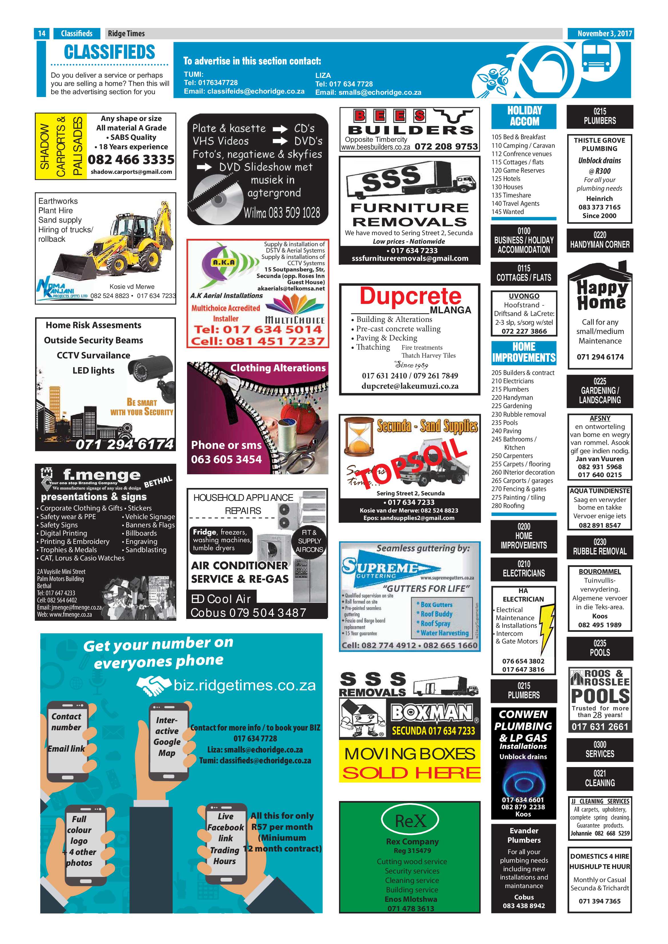 Ridge Times, 3 November 2017 page 14