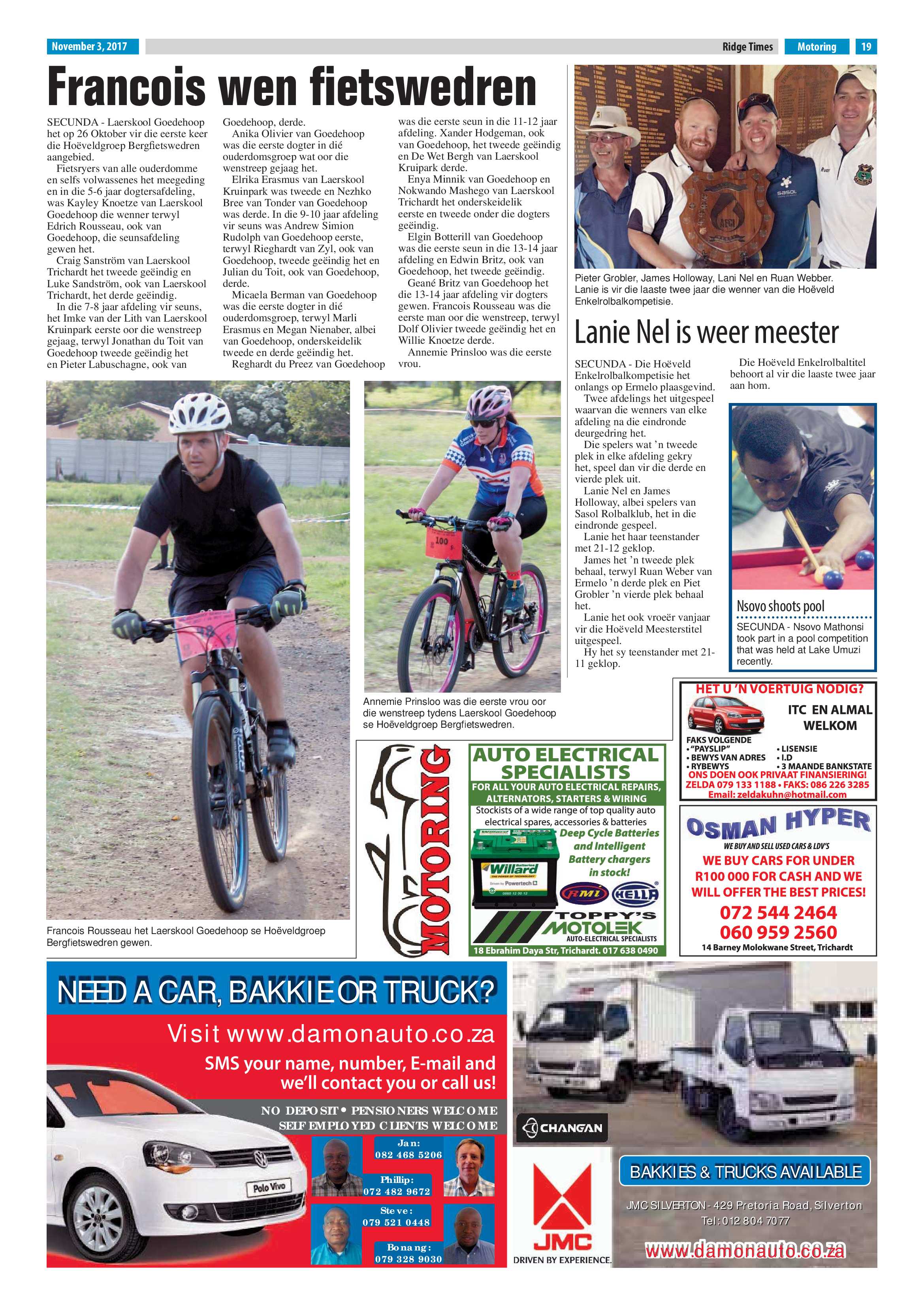 Ridge Times, 3 November 2017 page 19