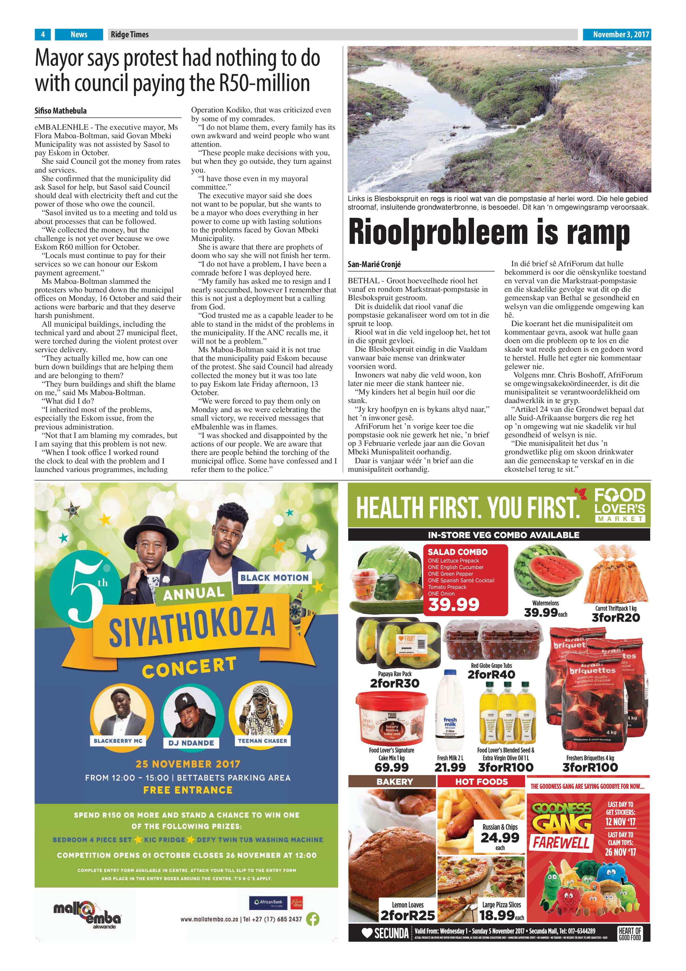 Ridge Times, 3 November 2017 page 4