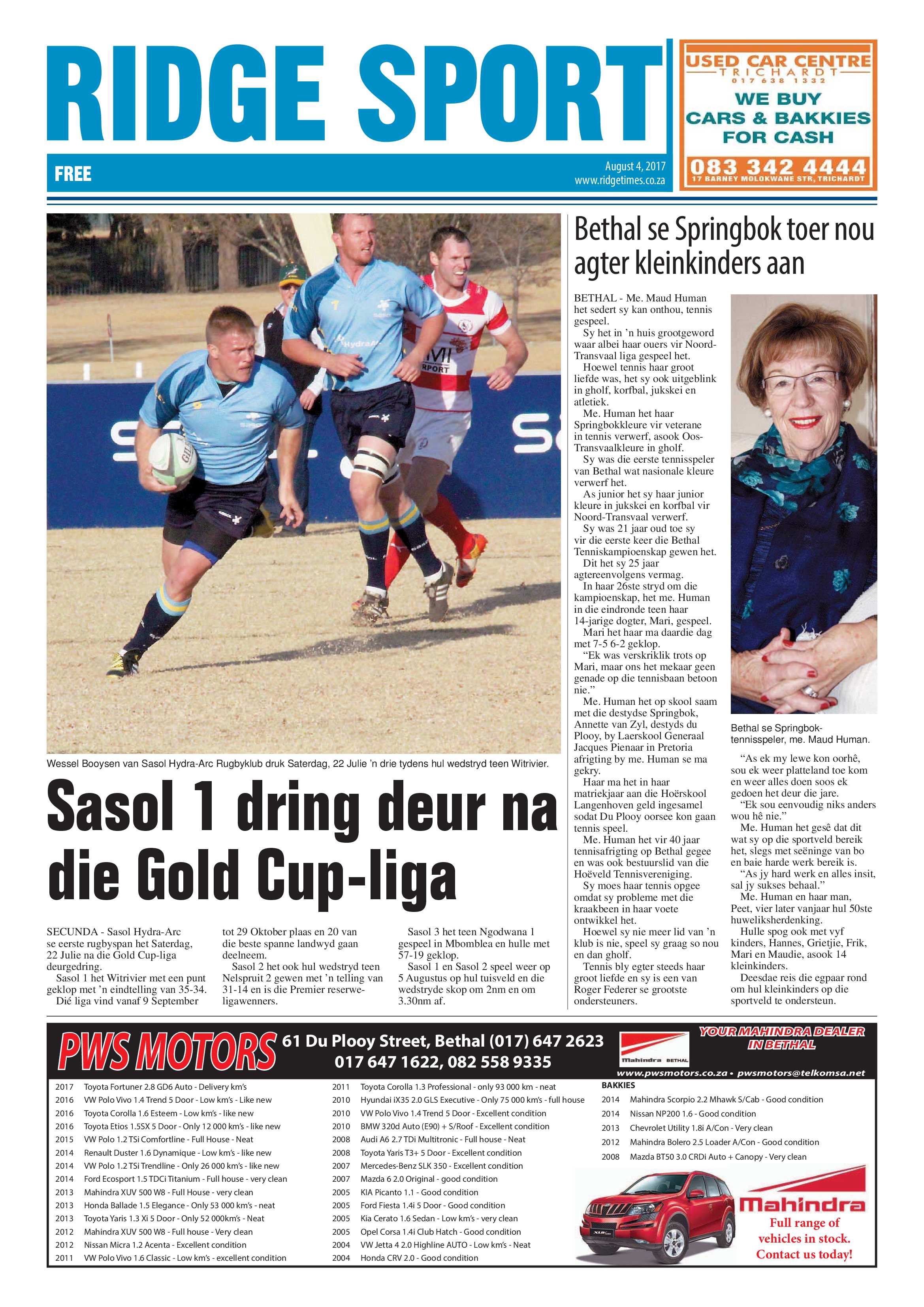 Ridge Times, 4 August 2017 page 16