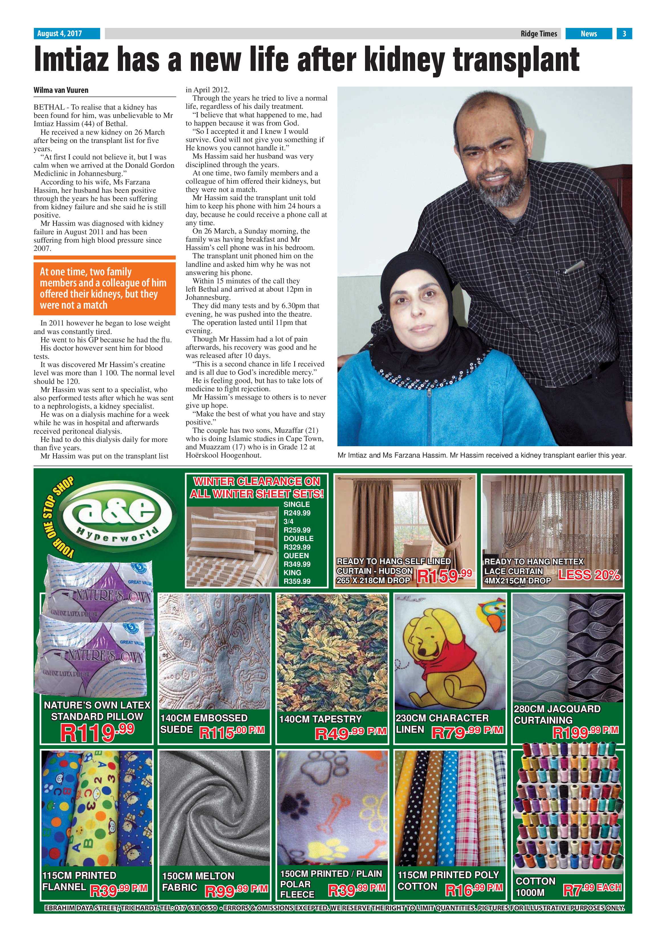Ridge Times, 4 August 2017 page 3