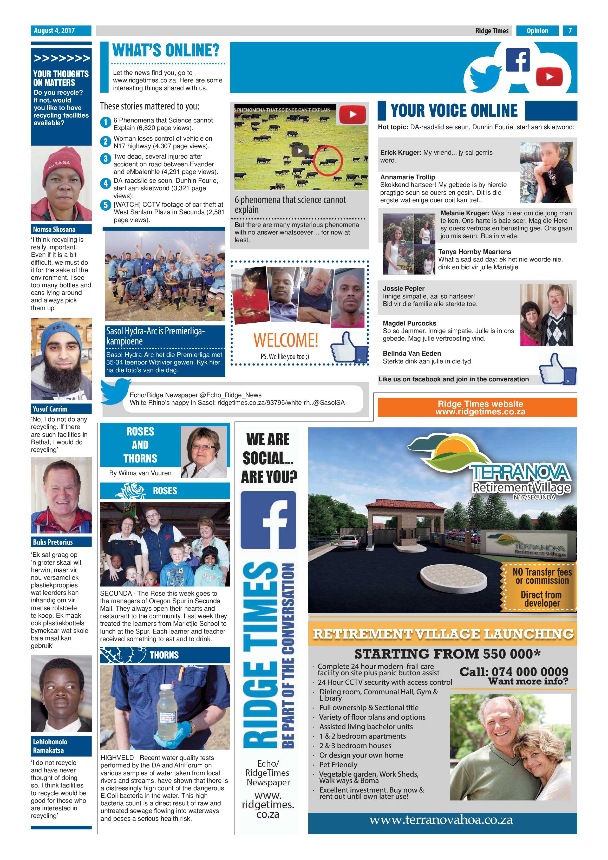 Ridge Times, 4 August 2017 page 7