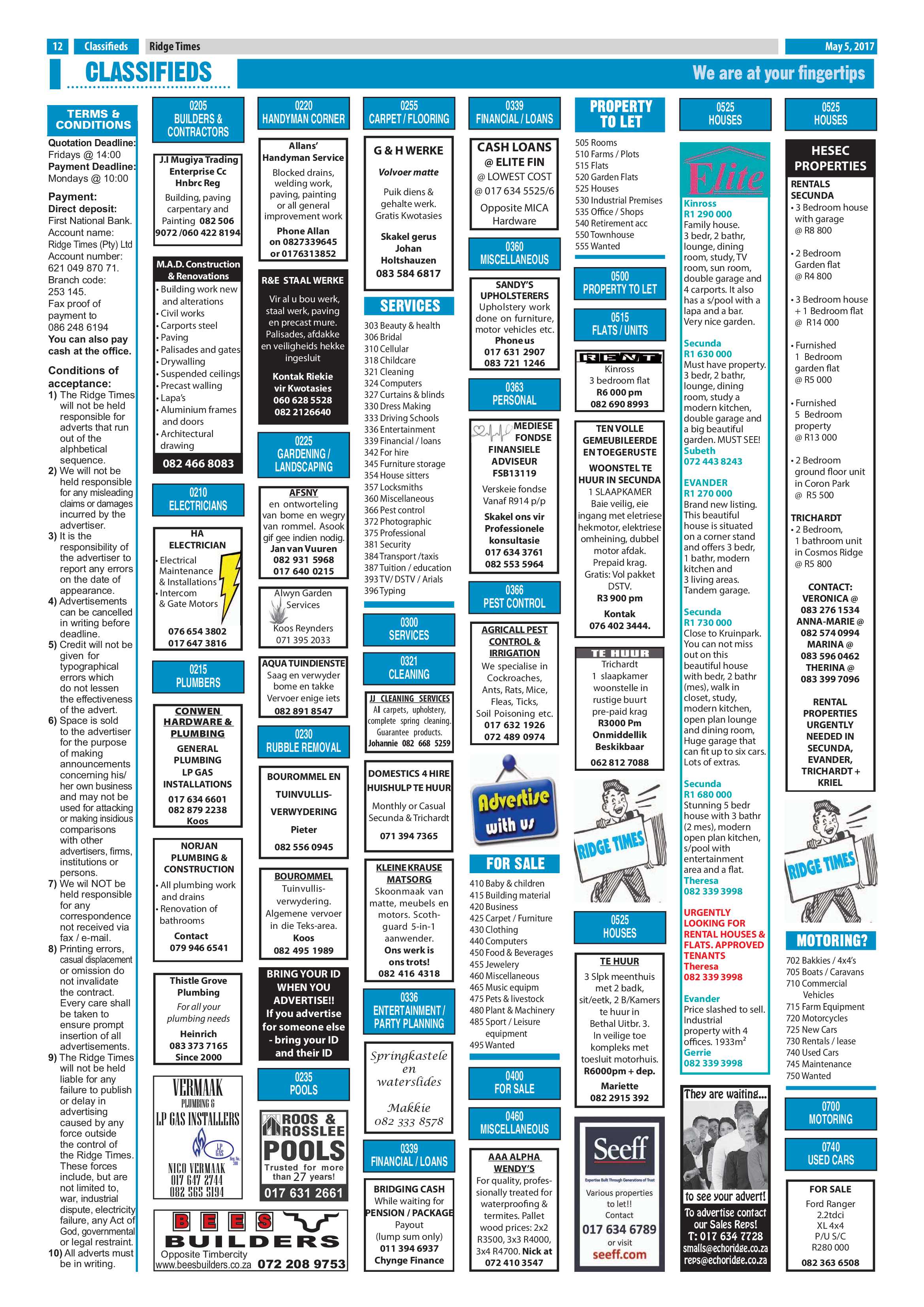 Ridge Times, 5 May 2017 page 12