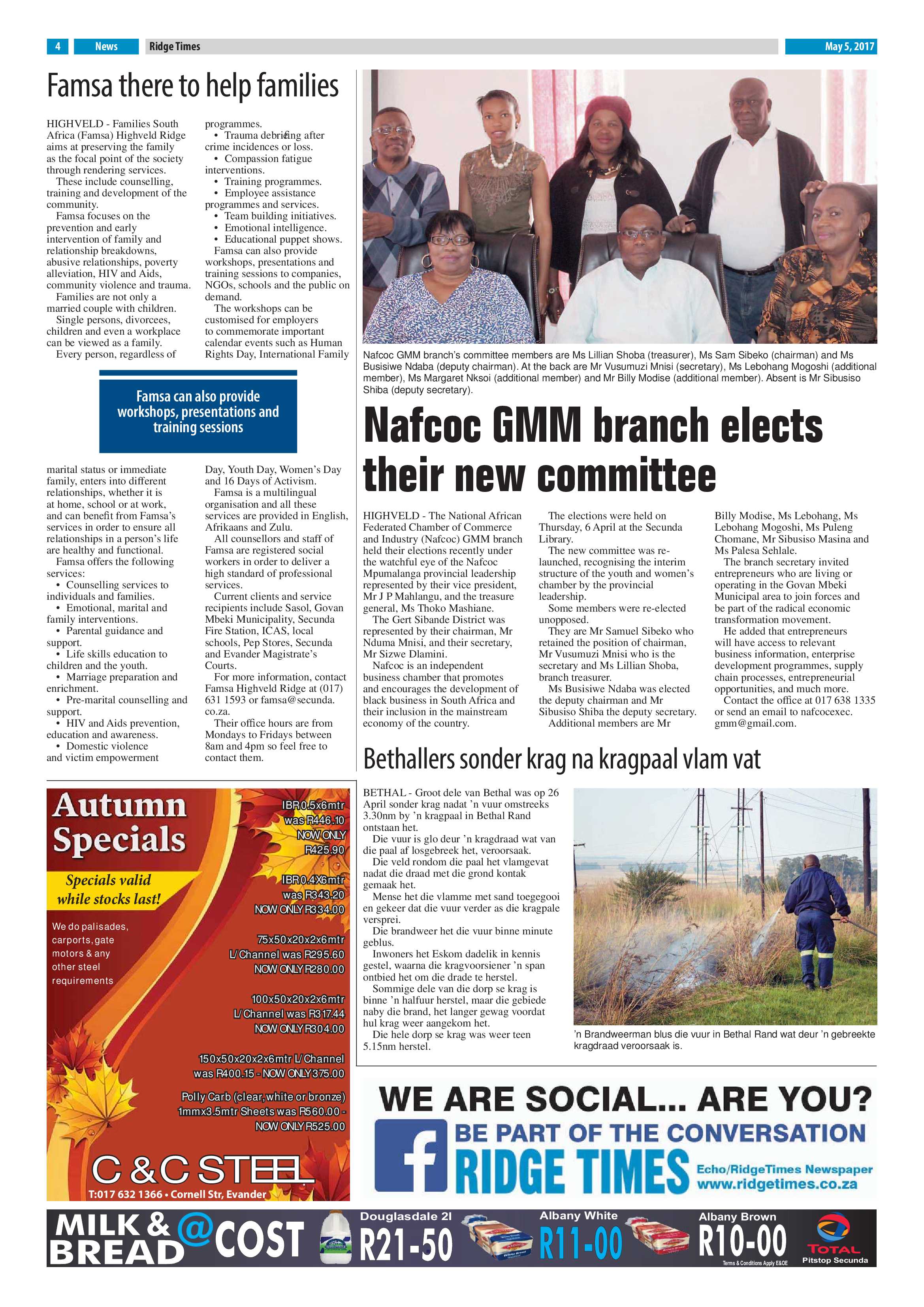 Ridge Times, 5 May 2017 page 4