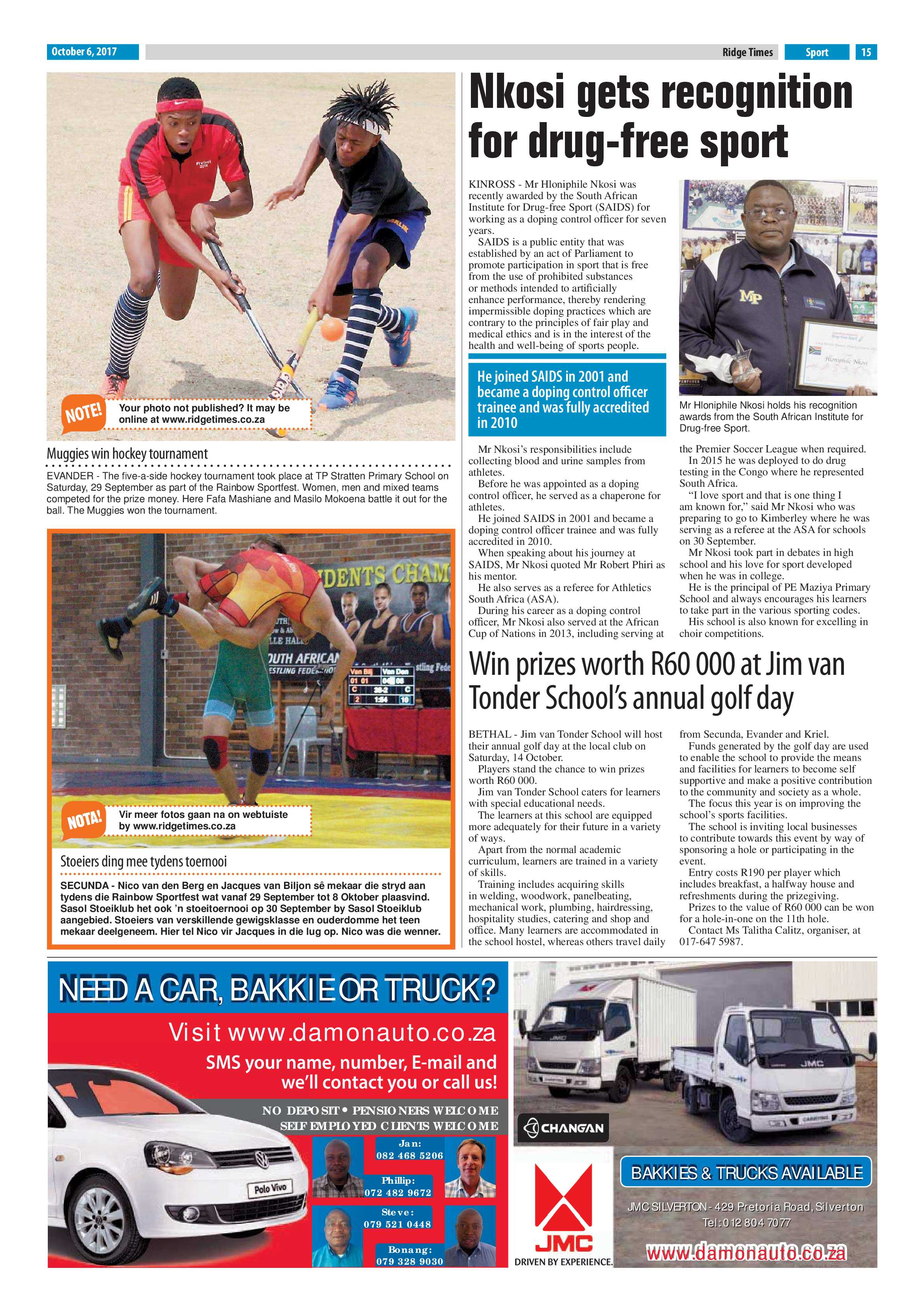 Ridge Times, 6 October page 15