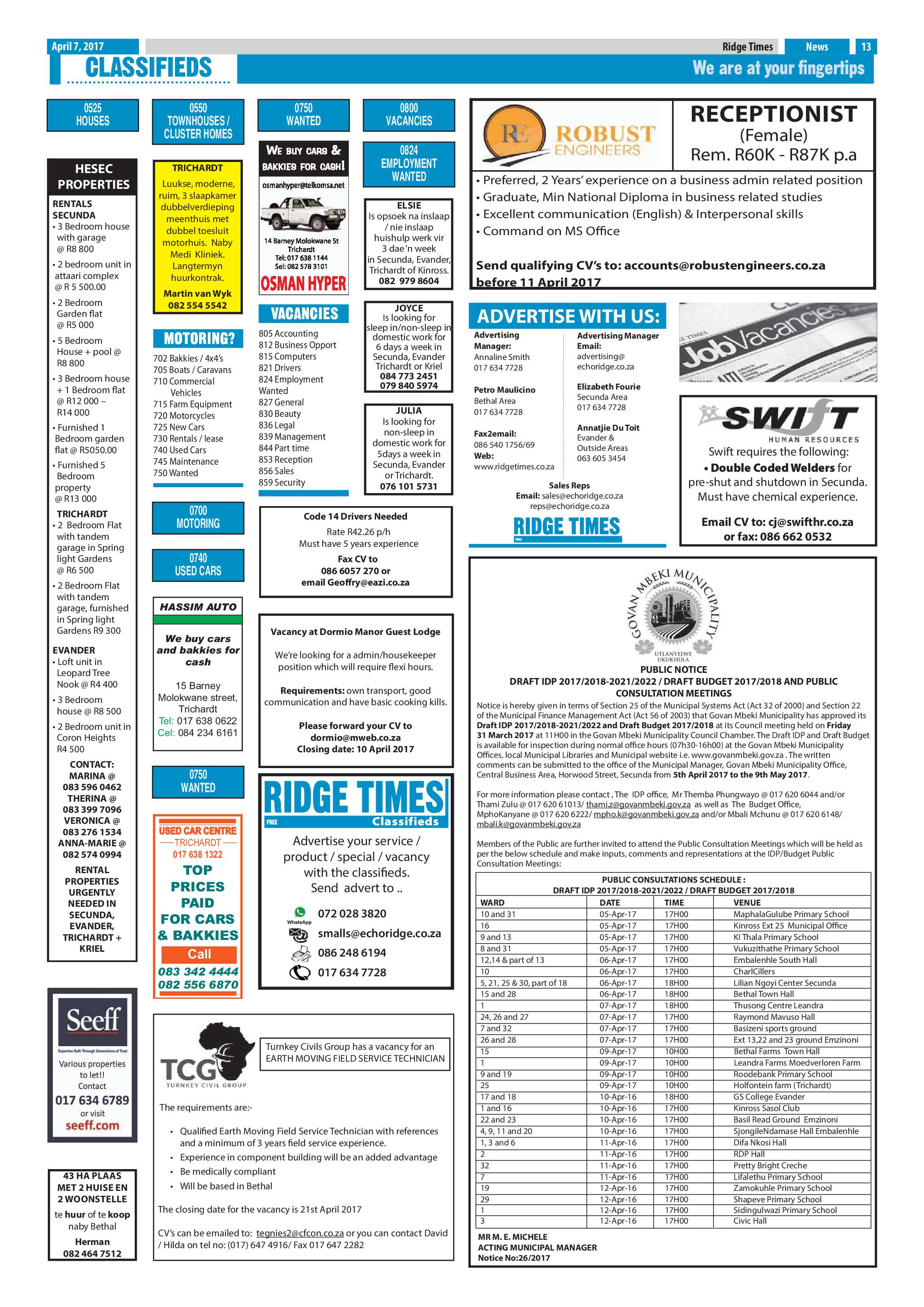 Ridge Times, 7 April 2017 page 13