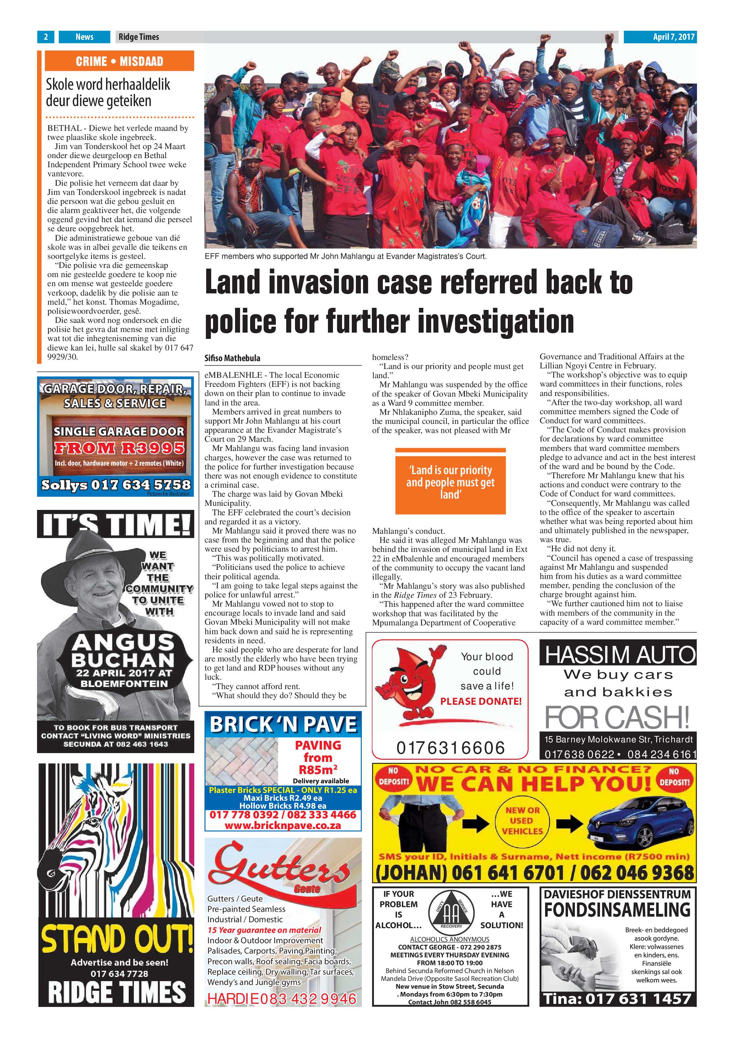 Ridge Times, 7 April 2017 page 2