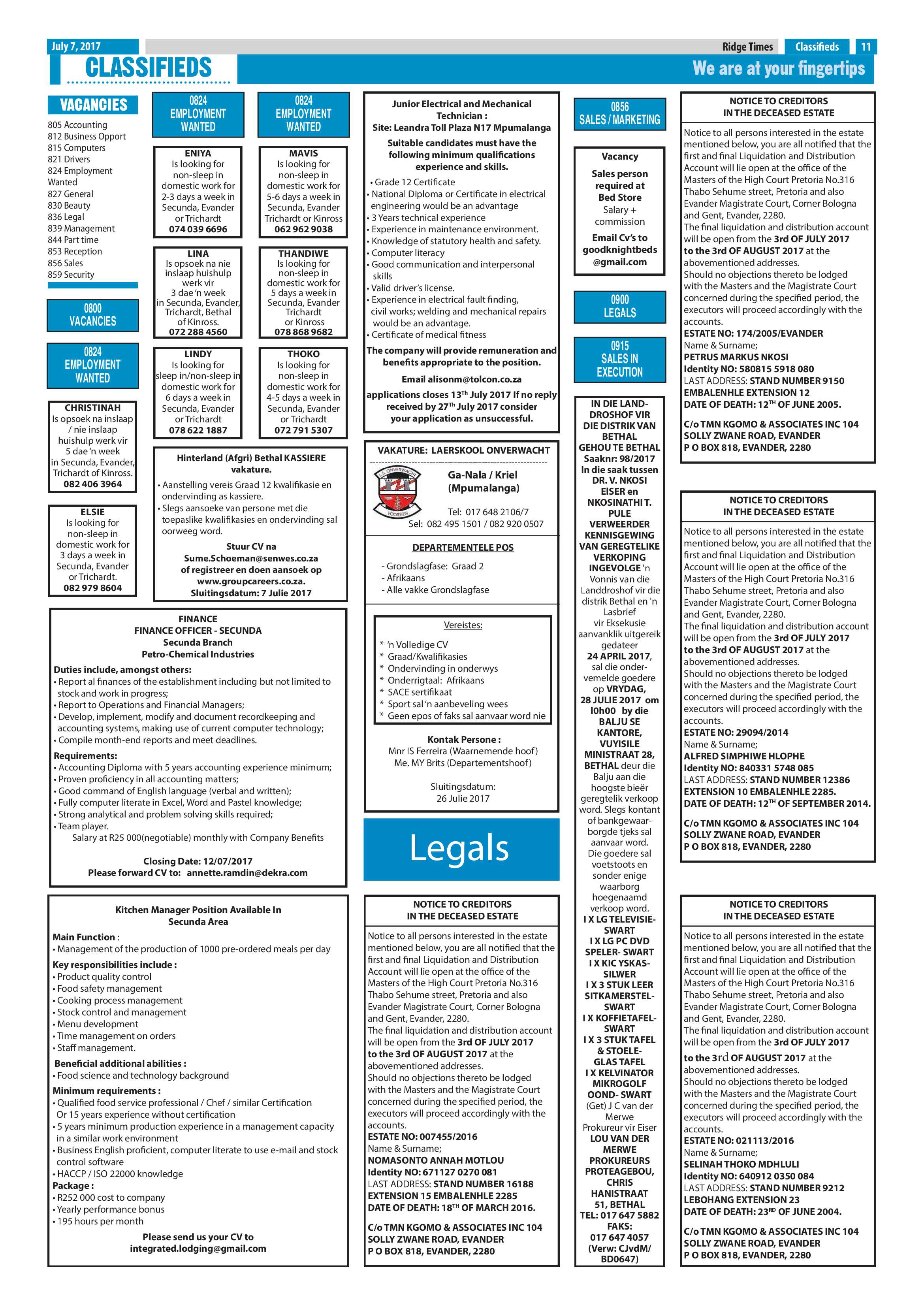 Ridge Times, 7 July 2017 page 11