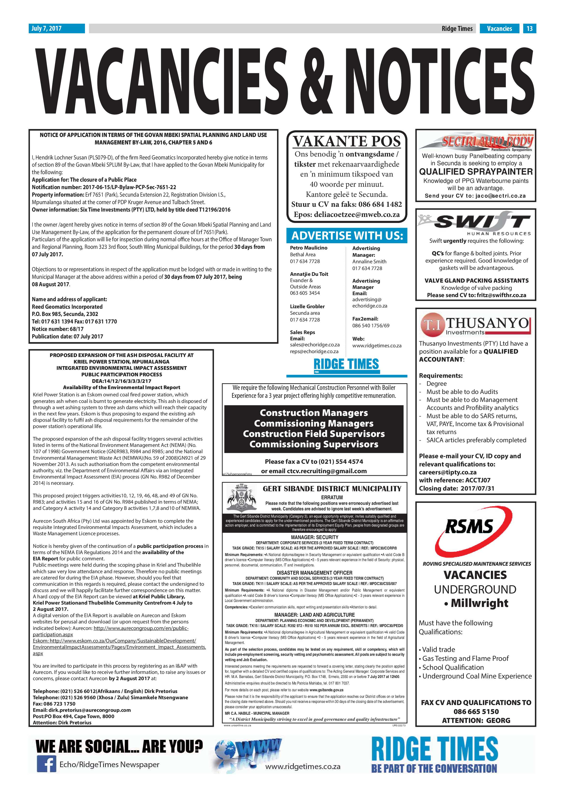 Ridge Times, 7 July 2017 page 13