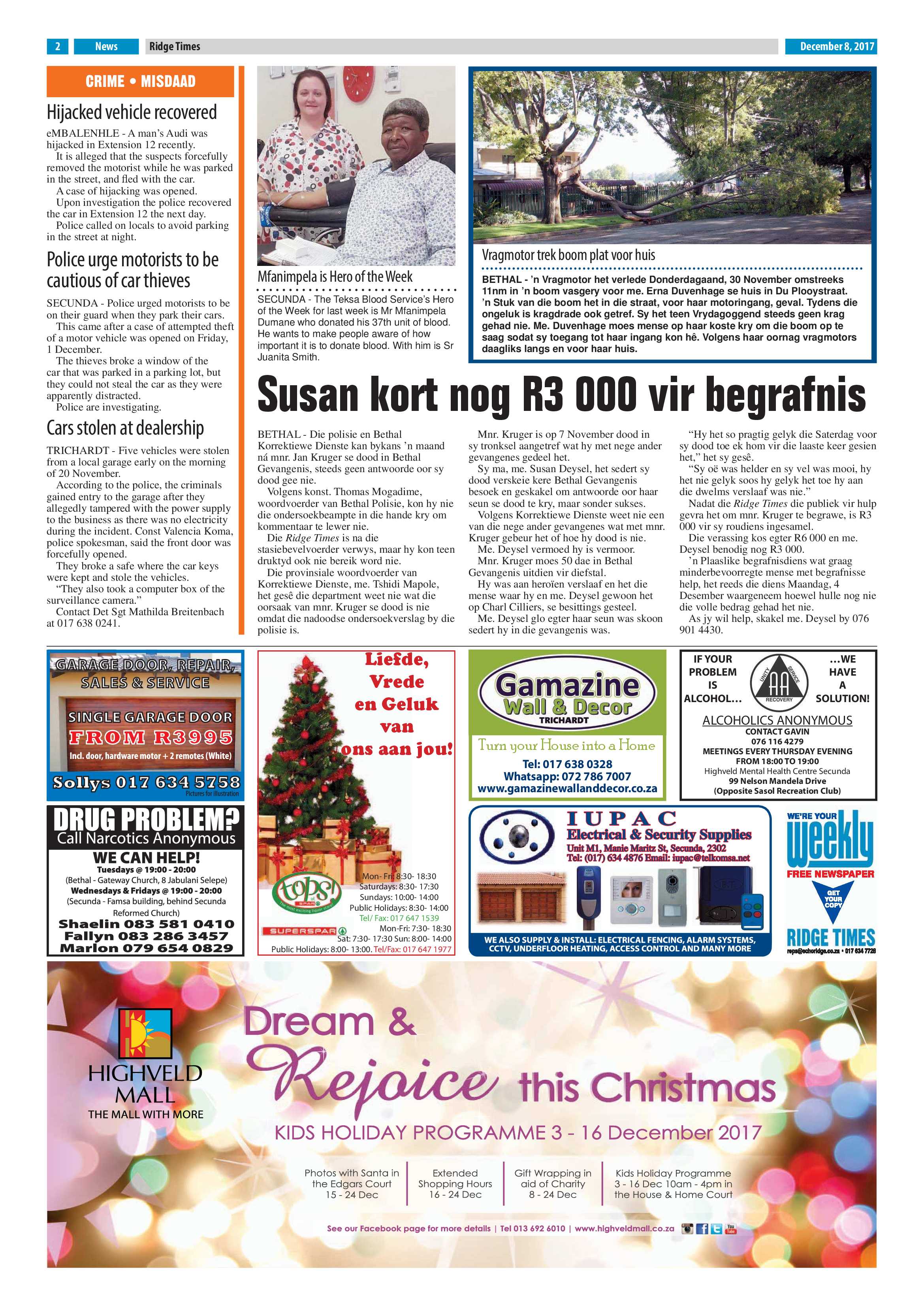 Ridge Times, 8 December 2017 page 2