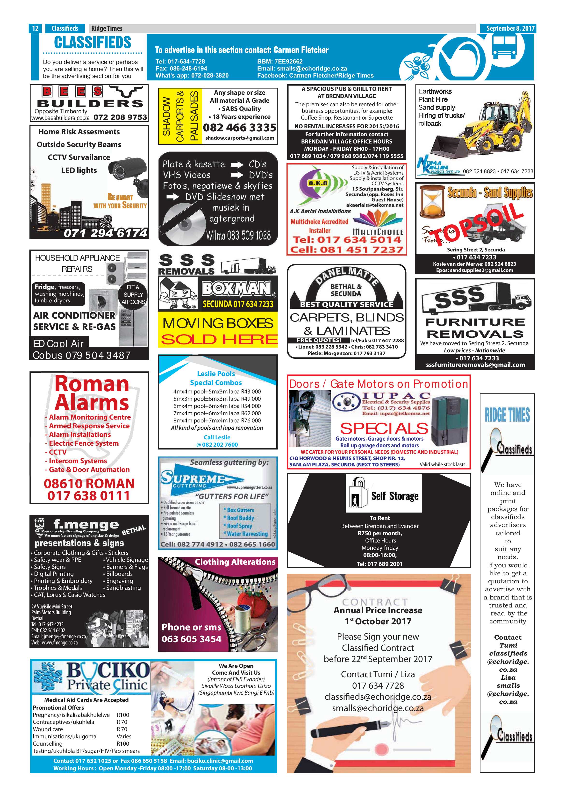 Ridge Times, 8 September 2017 page 12