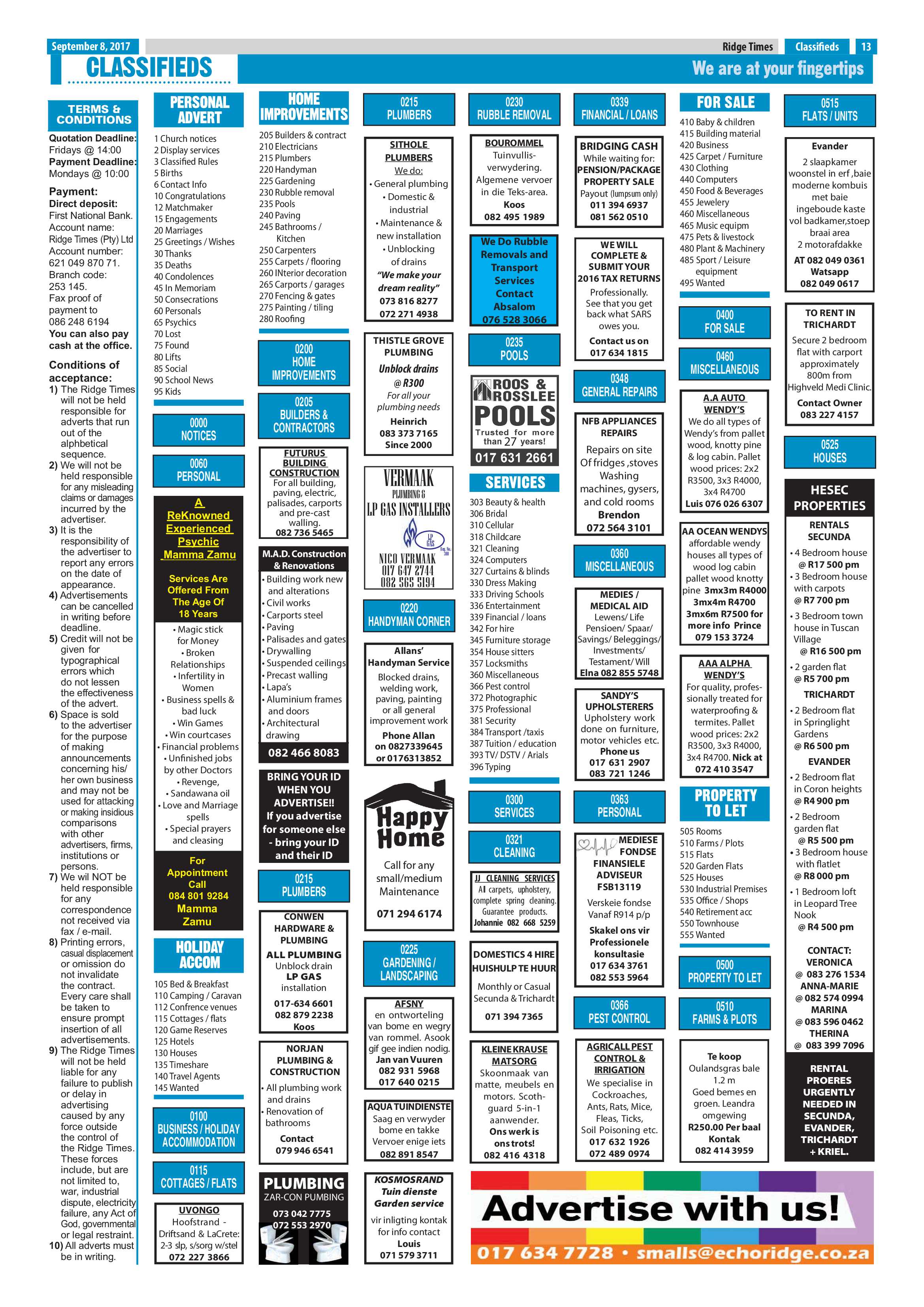 Ridge Times, 8 September 2017 page 13