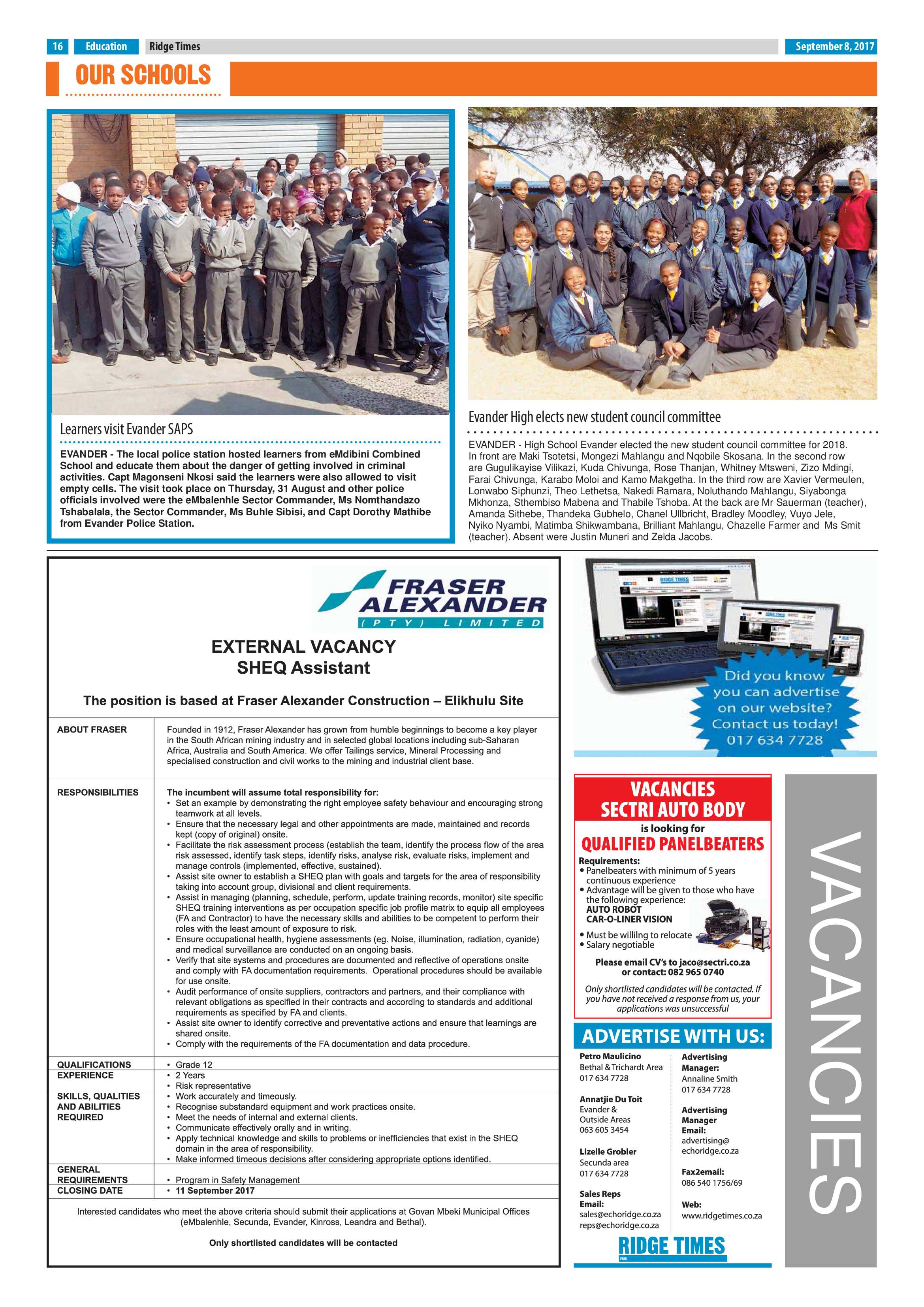 Ridge Times, 8 September 2017 page 16