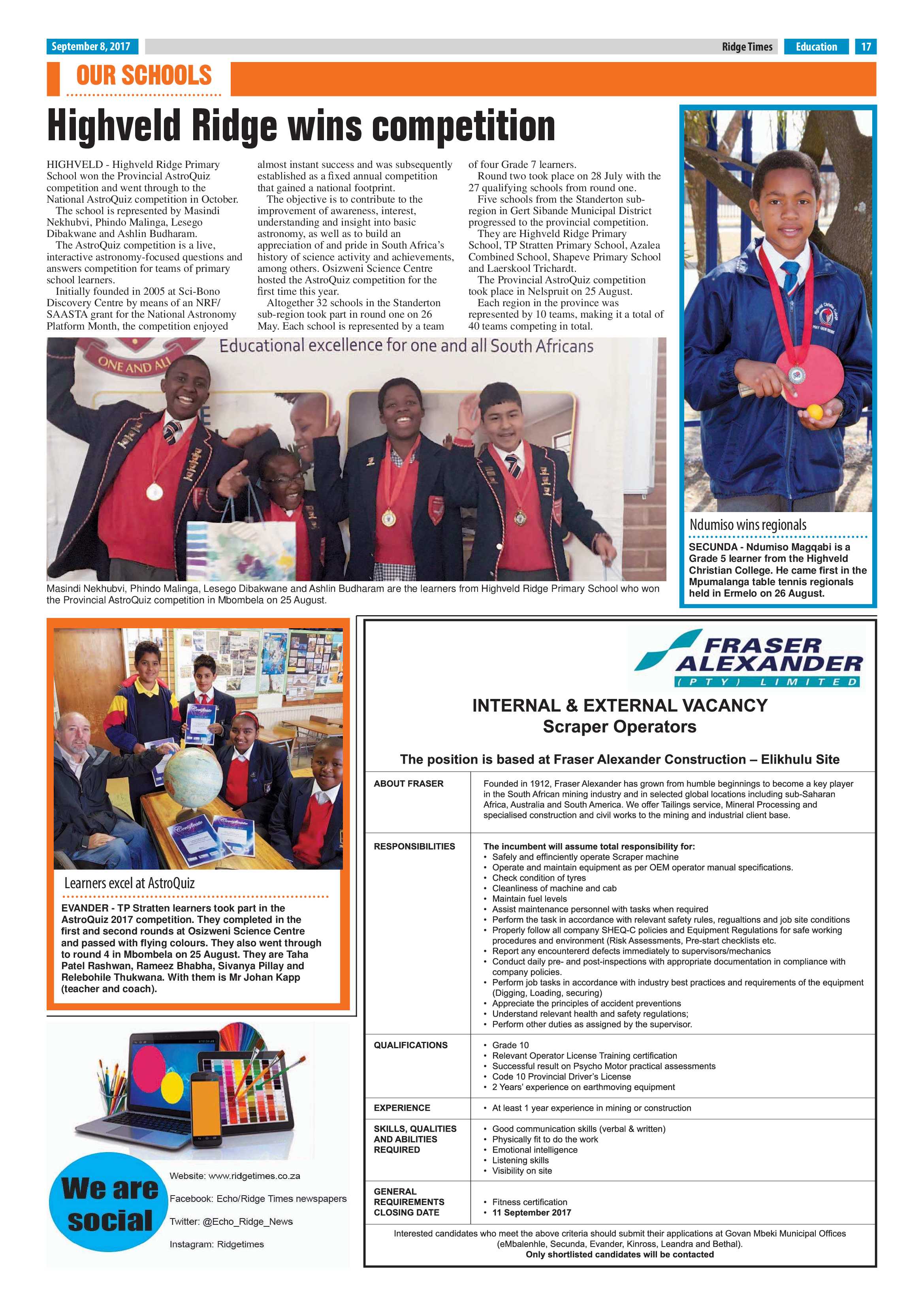Ridge Times, 8 September 2017 page 17