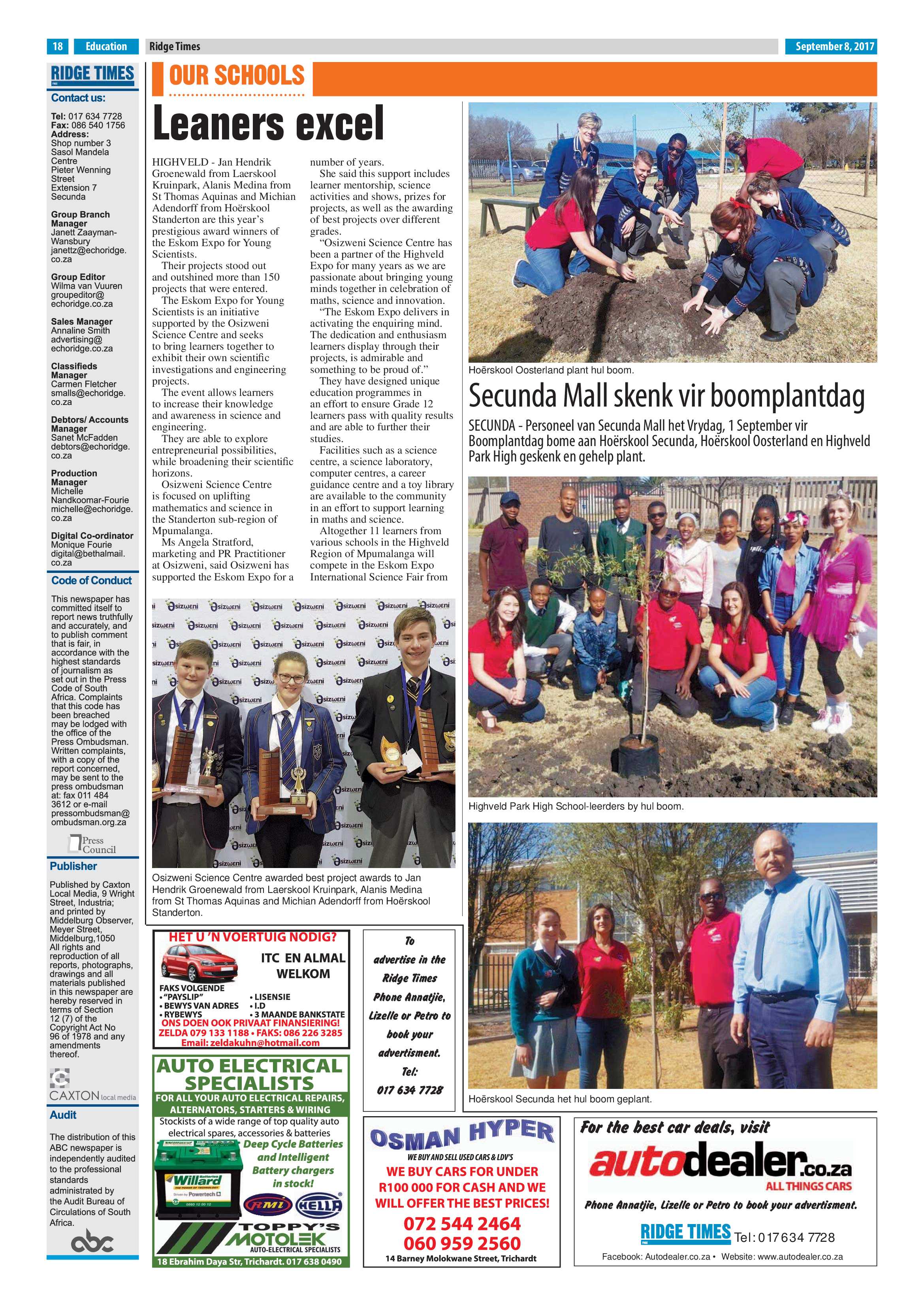 Ridge Times, 8 September 2017 page 18