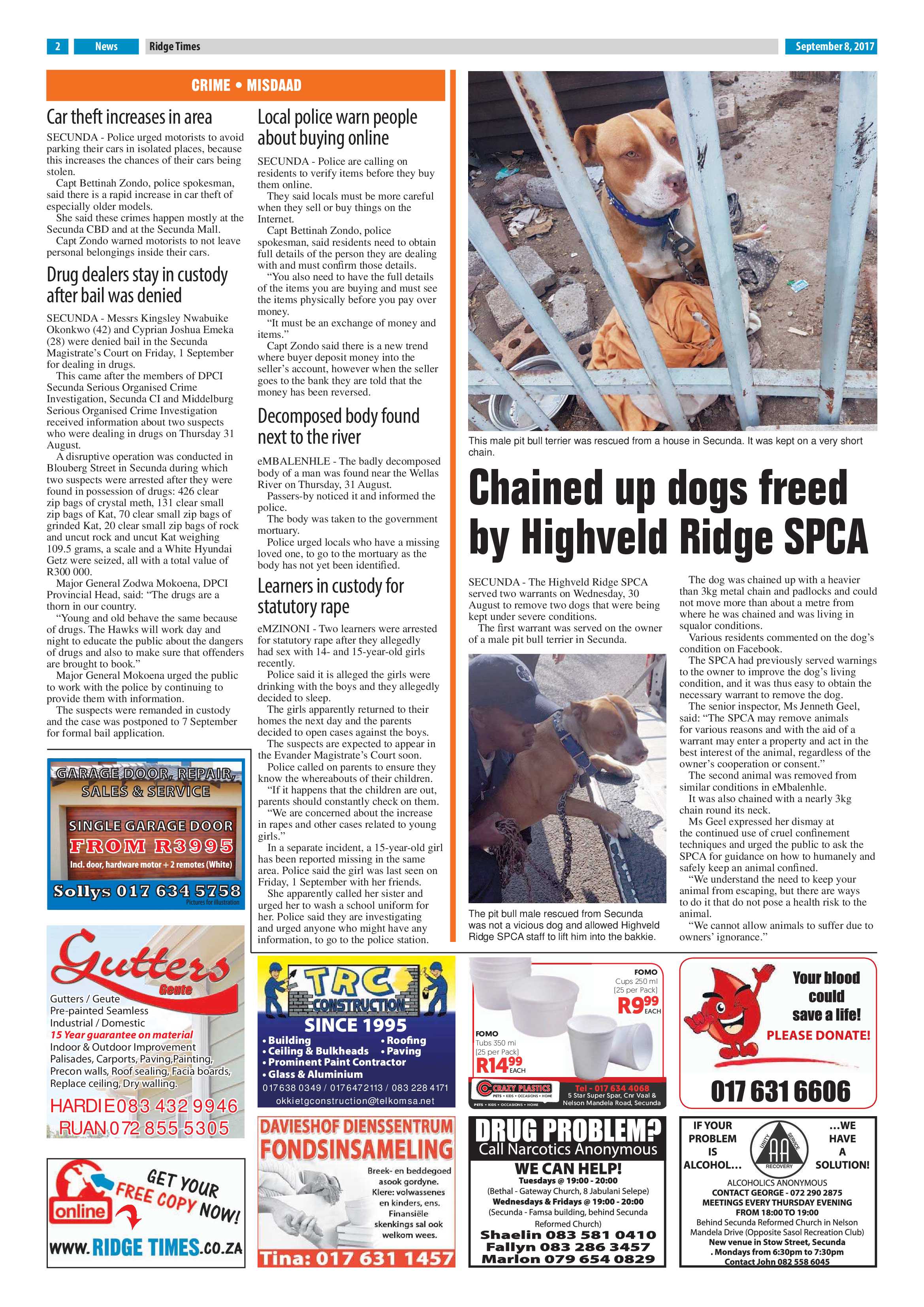 Ridge Times, 8 September 2017 page 2