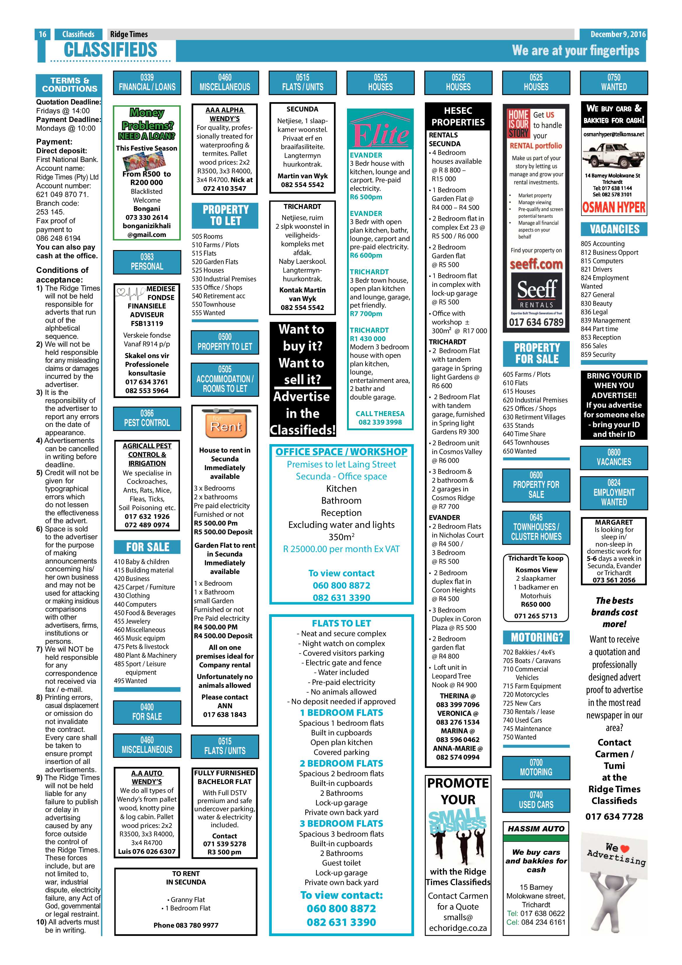 Ridge Times, 9 December 2016 page 16