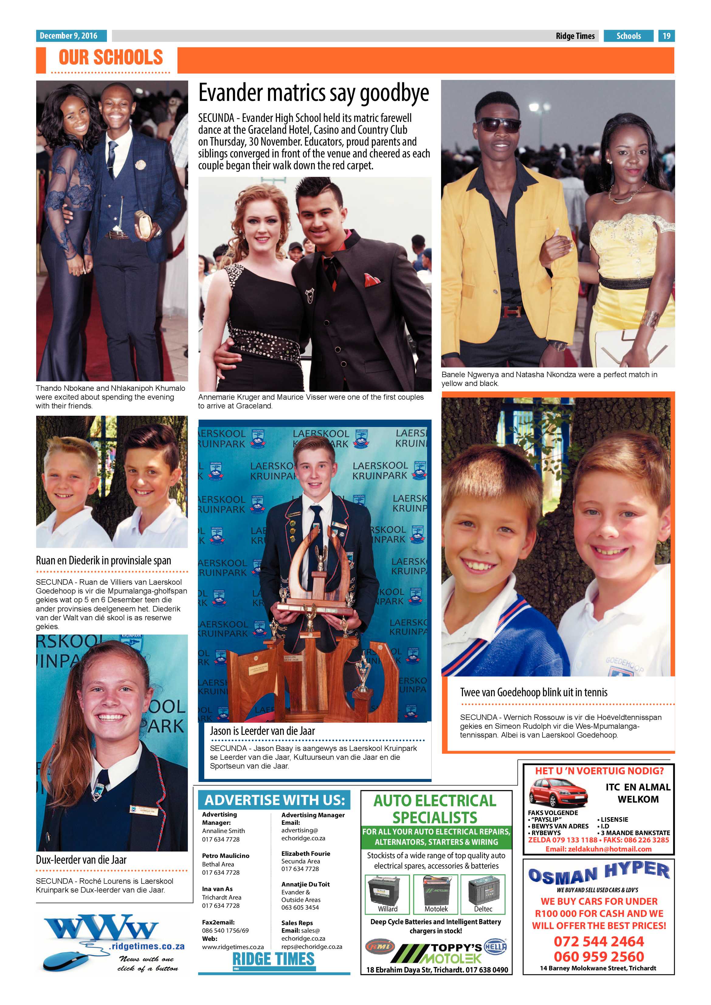 Ridge Times, 9 December 2016 page 19