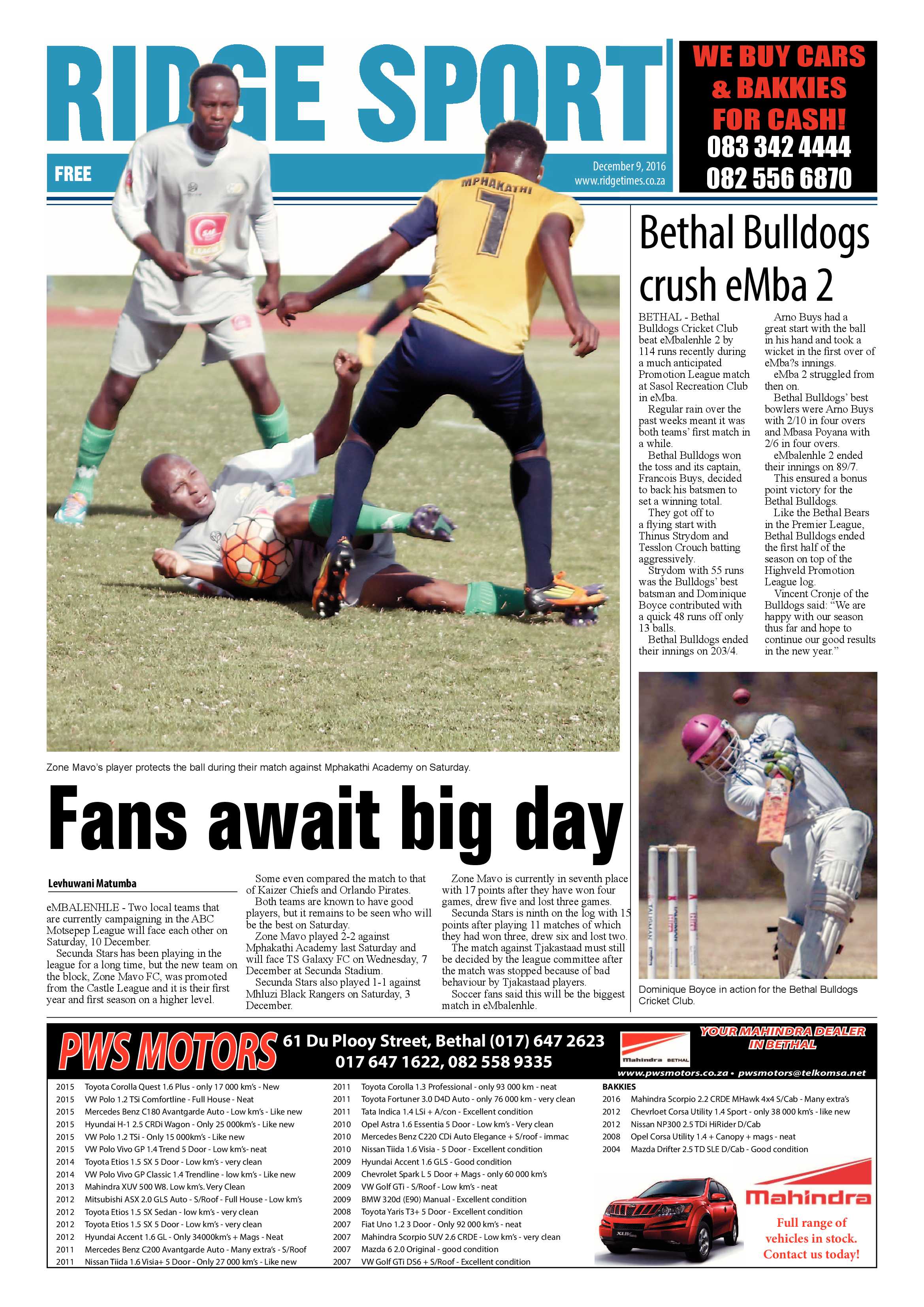 Ridge Times, 9 December 2016 page 20