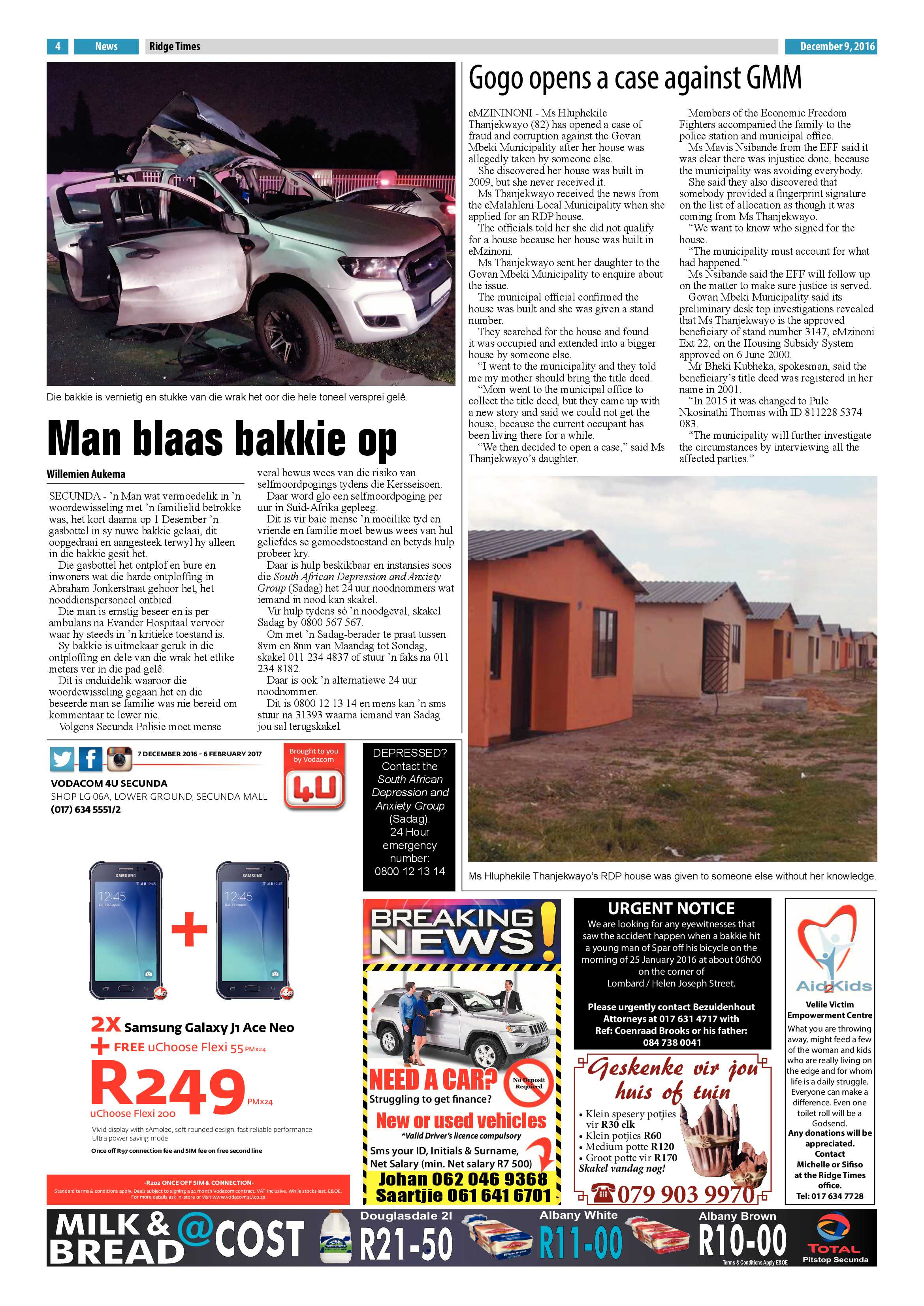 Ridge Times, 9 December 2016 page 4