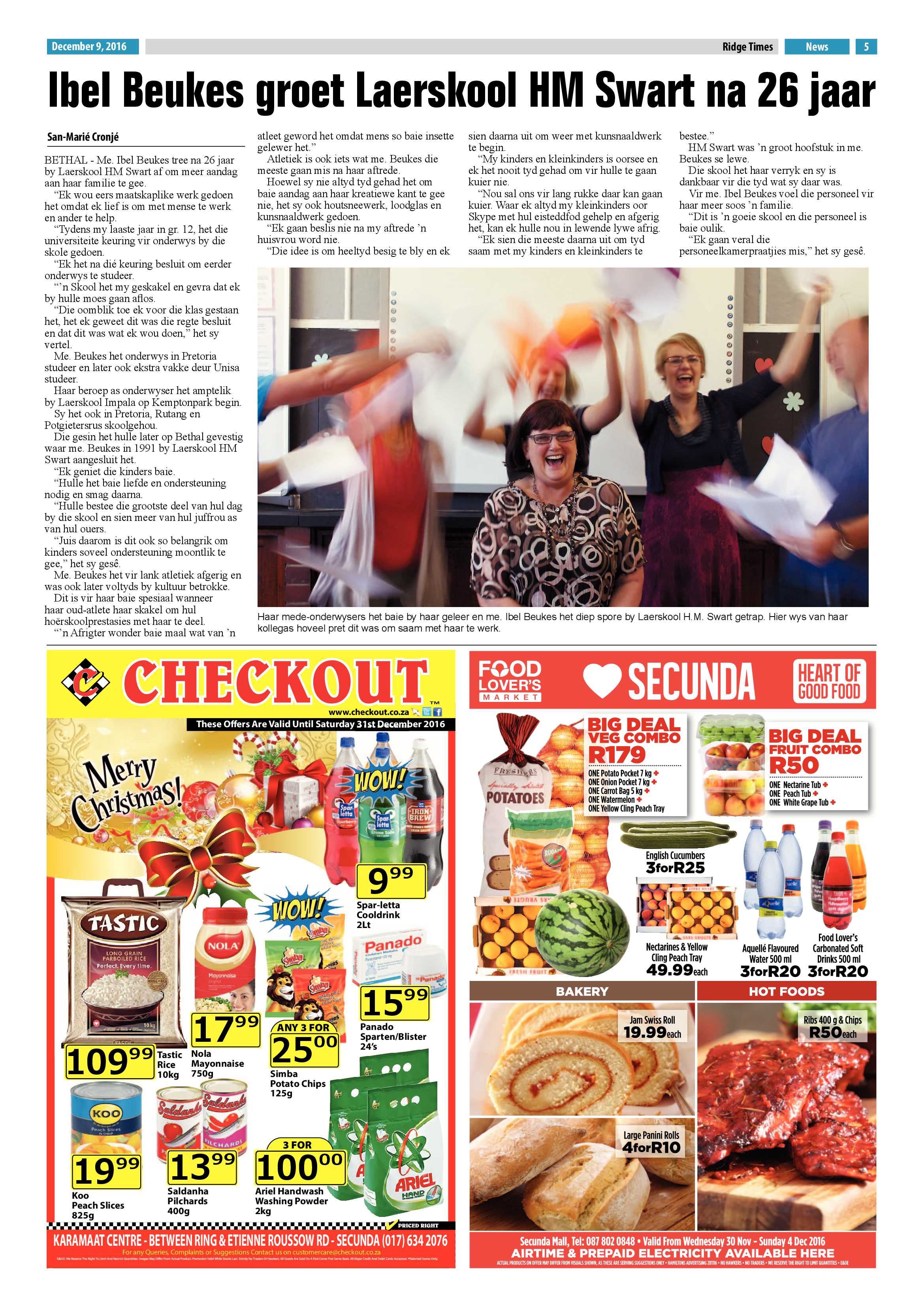 Ridge Times, 9 December 2016 page 5