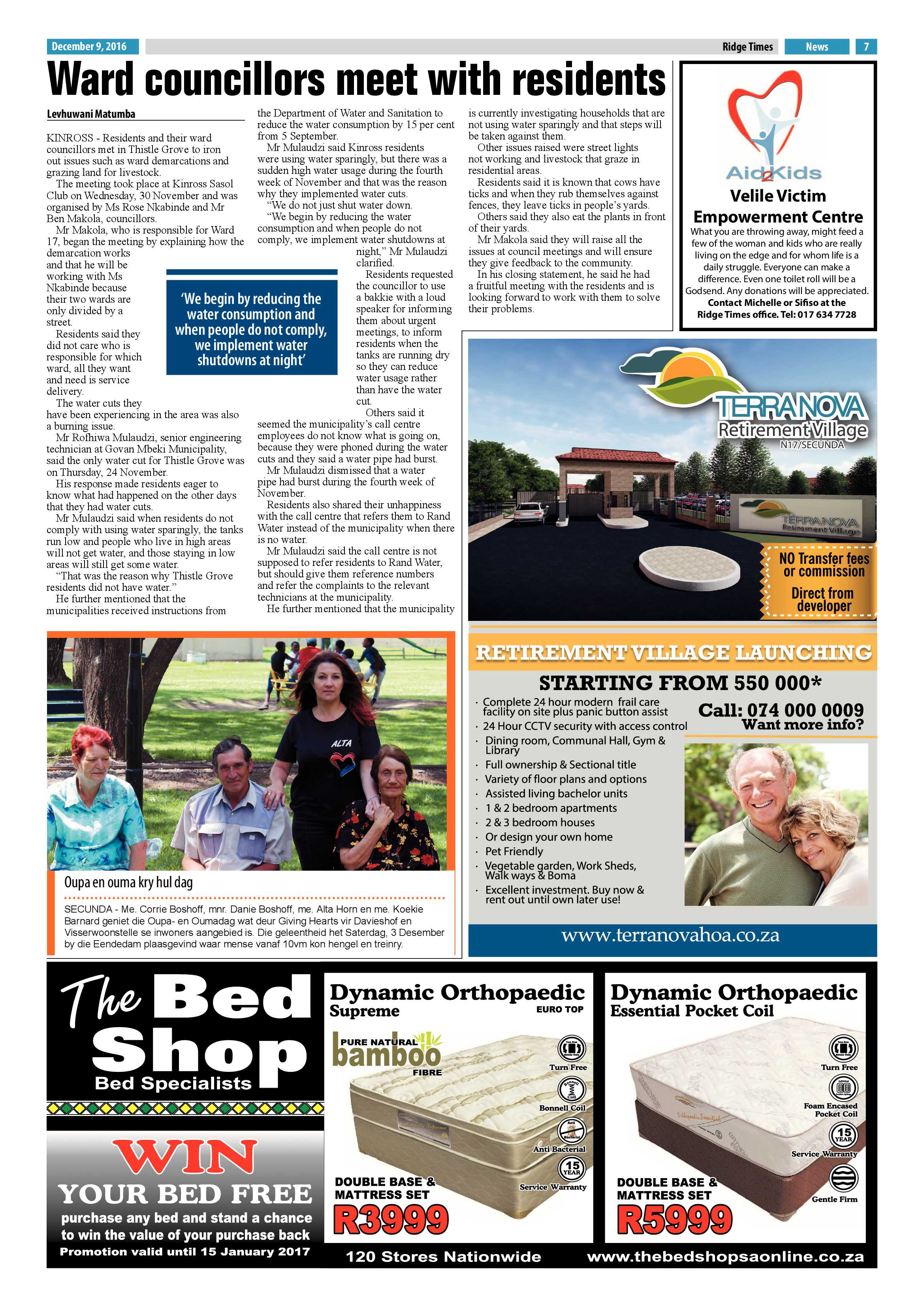 Ridge Times, 9 December 2016 page 7