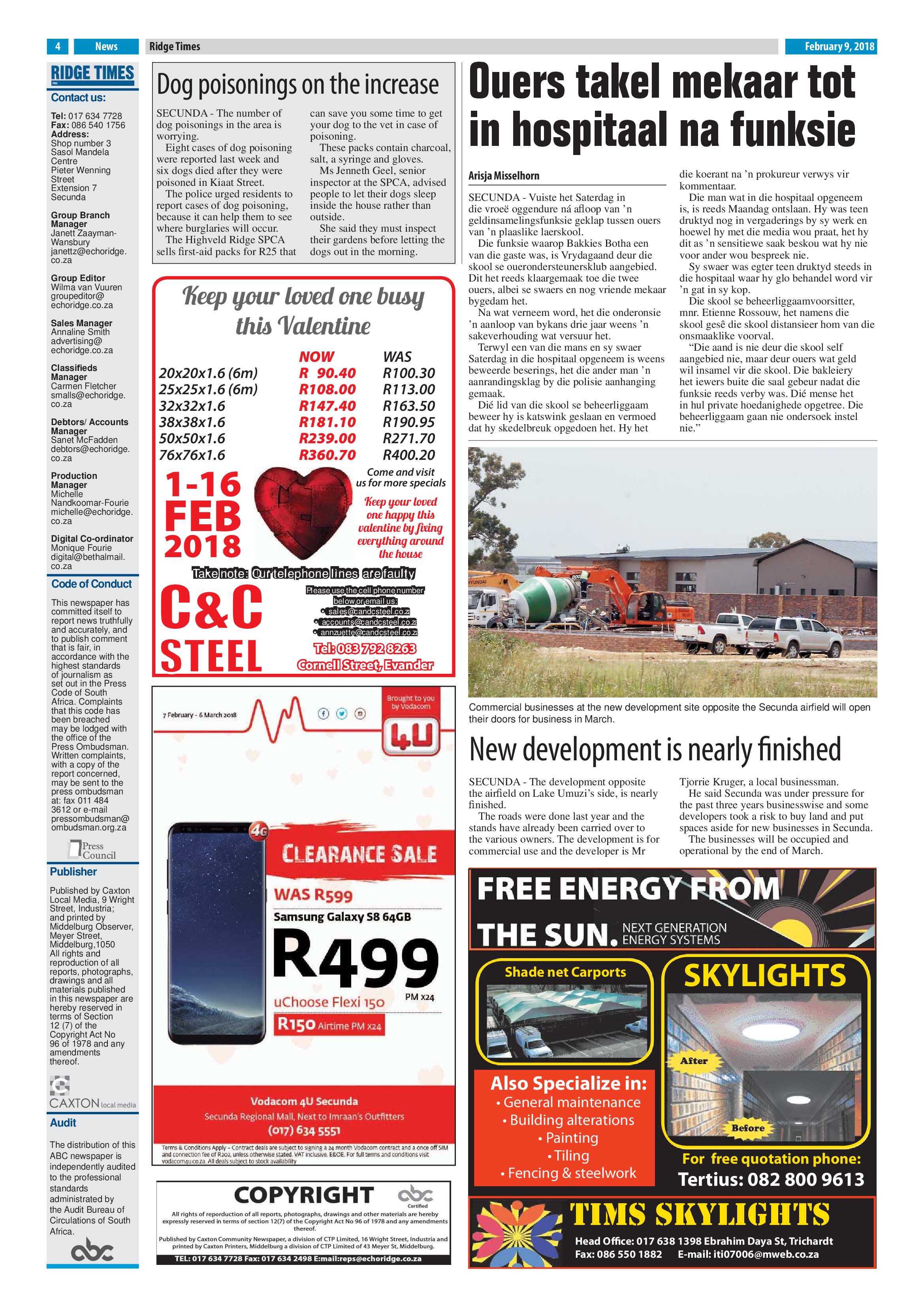 Ridge Times, 9 February 2018 page 4