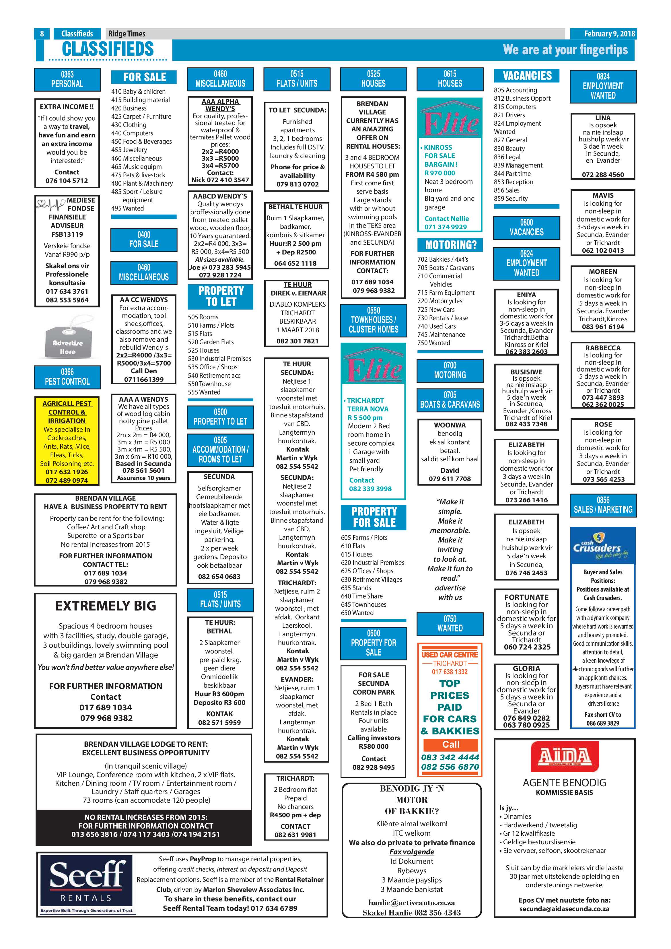 Ridge Times, 9 February 2018 page 8