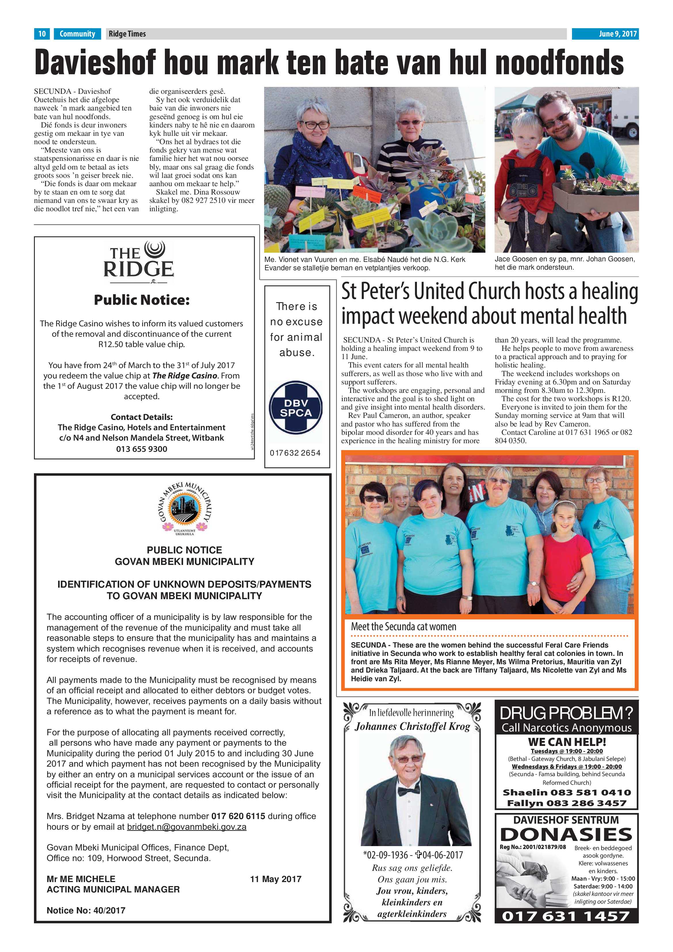 Ridge Times, 9 June 2017 page 10