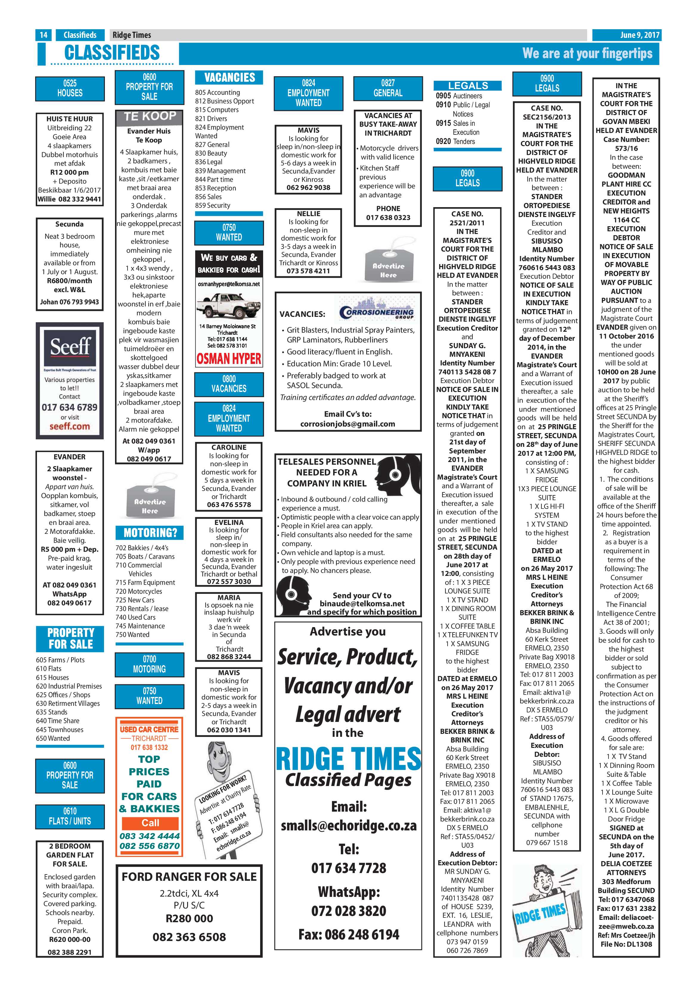 Ridge Times, 9 June 2017 page 14