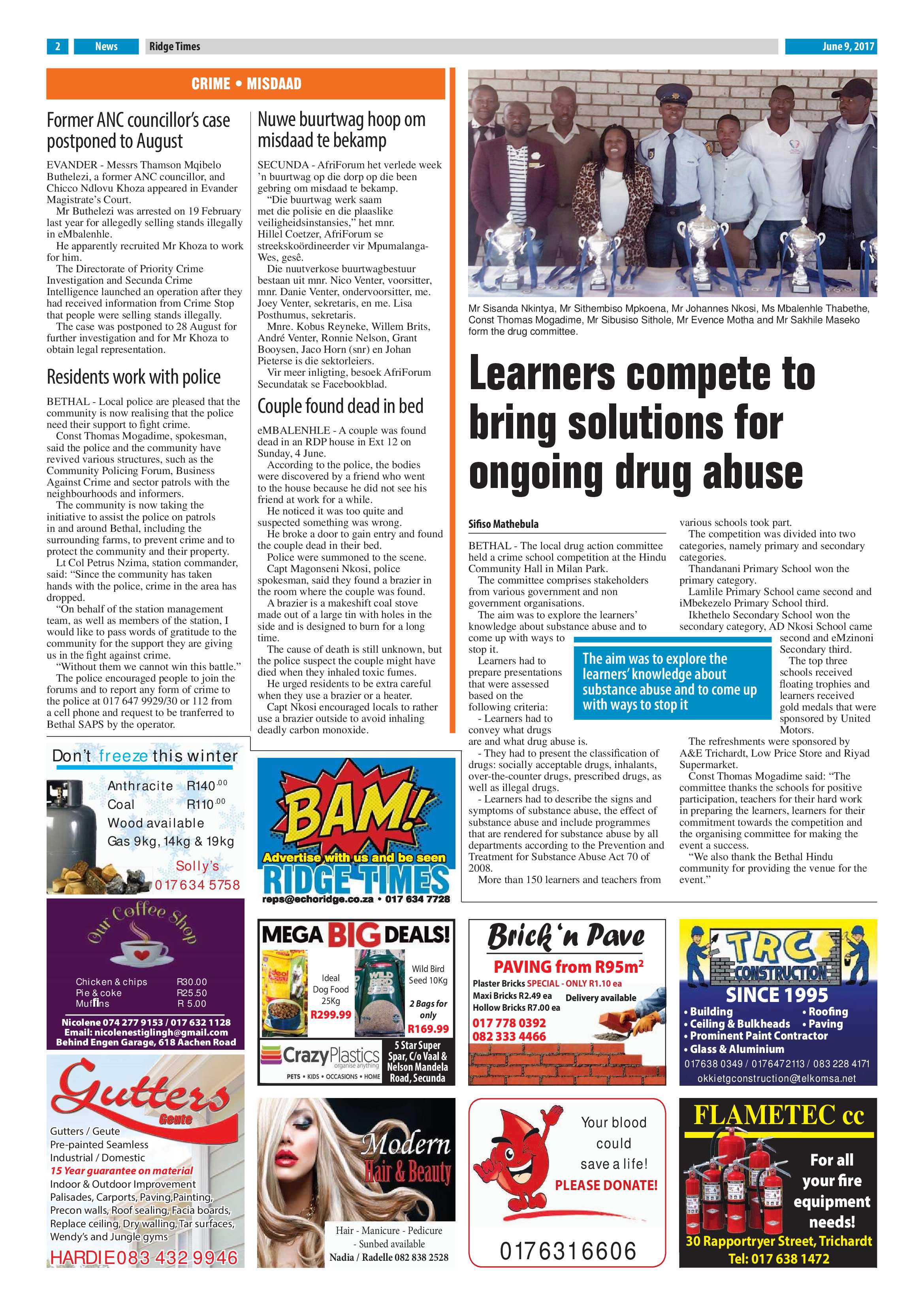 Ridge Times, 9 June 2017 page 2