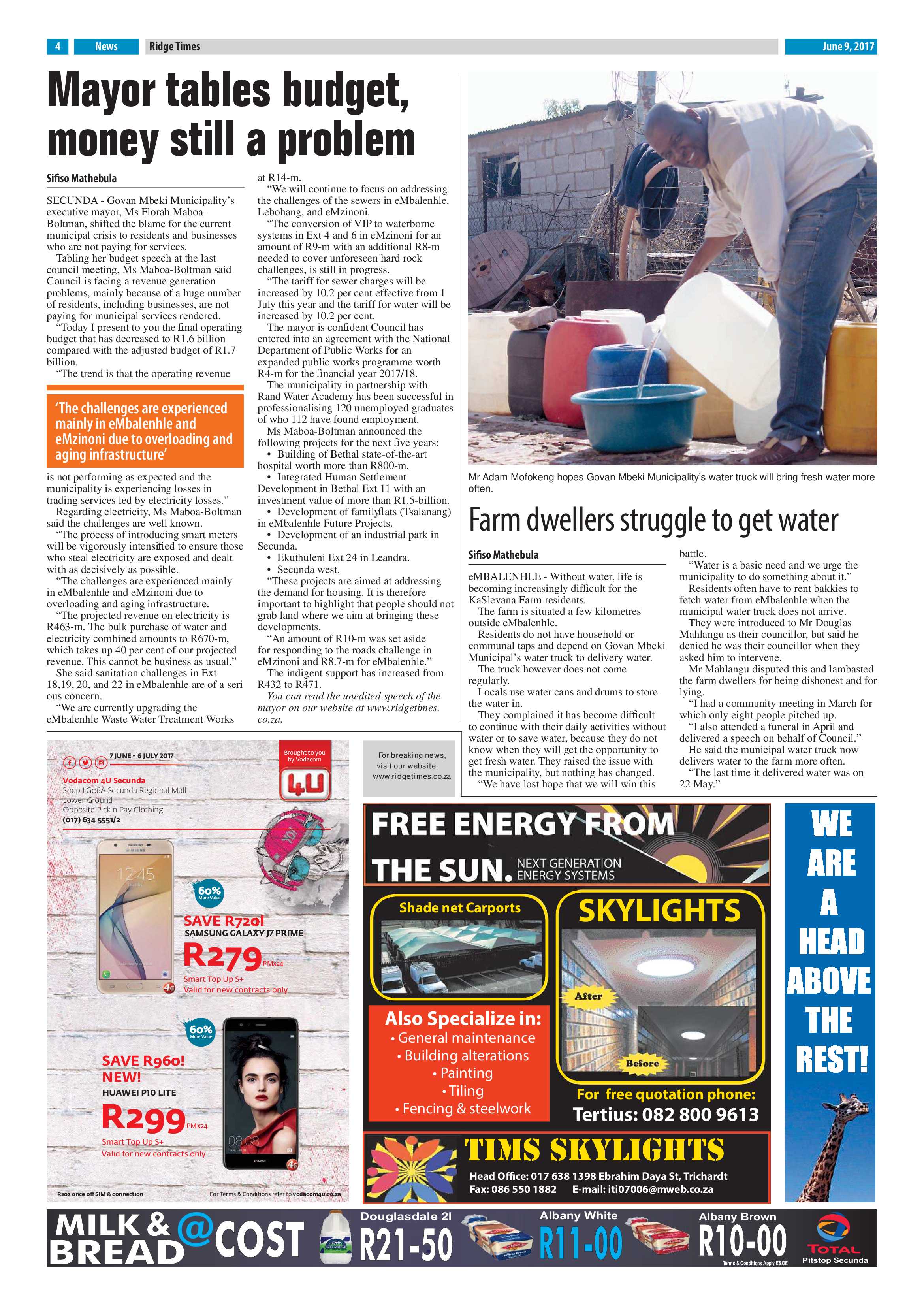 Ridge Times, 9 June 2017 page 4