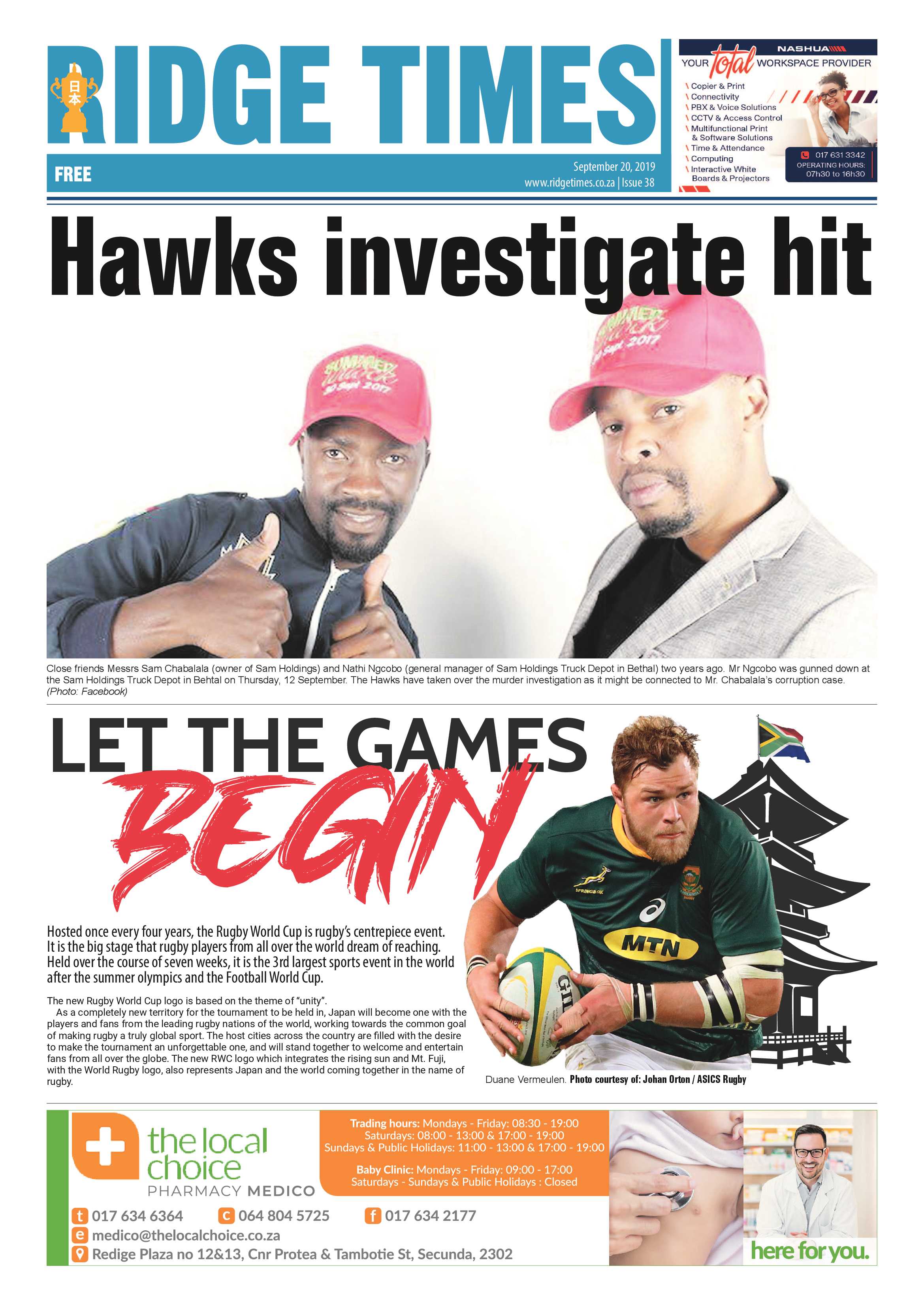Rugby World Cup 2019 Supplement page 1