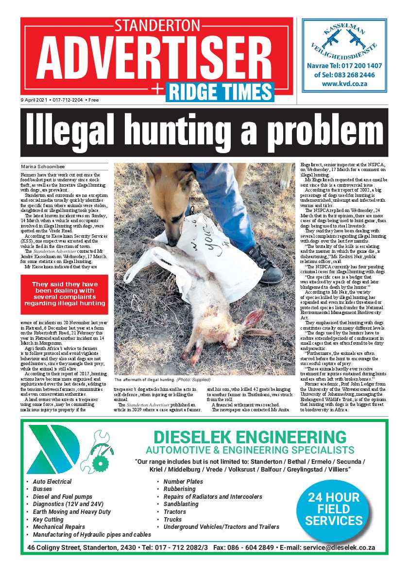 Standerton Advertiser 09 April 2021 page 1