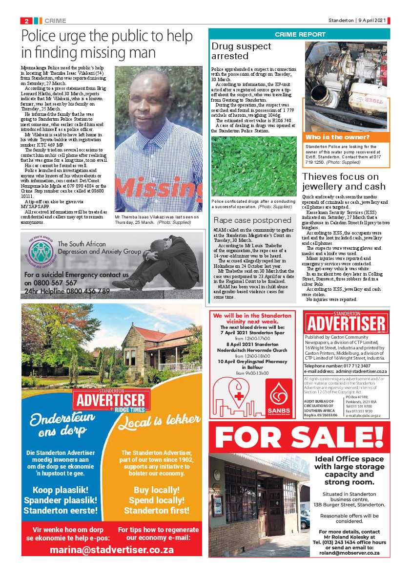 Standerton Advertiser 09 April 2021 page 2
